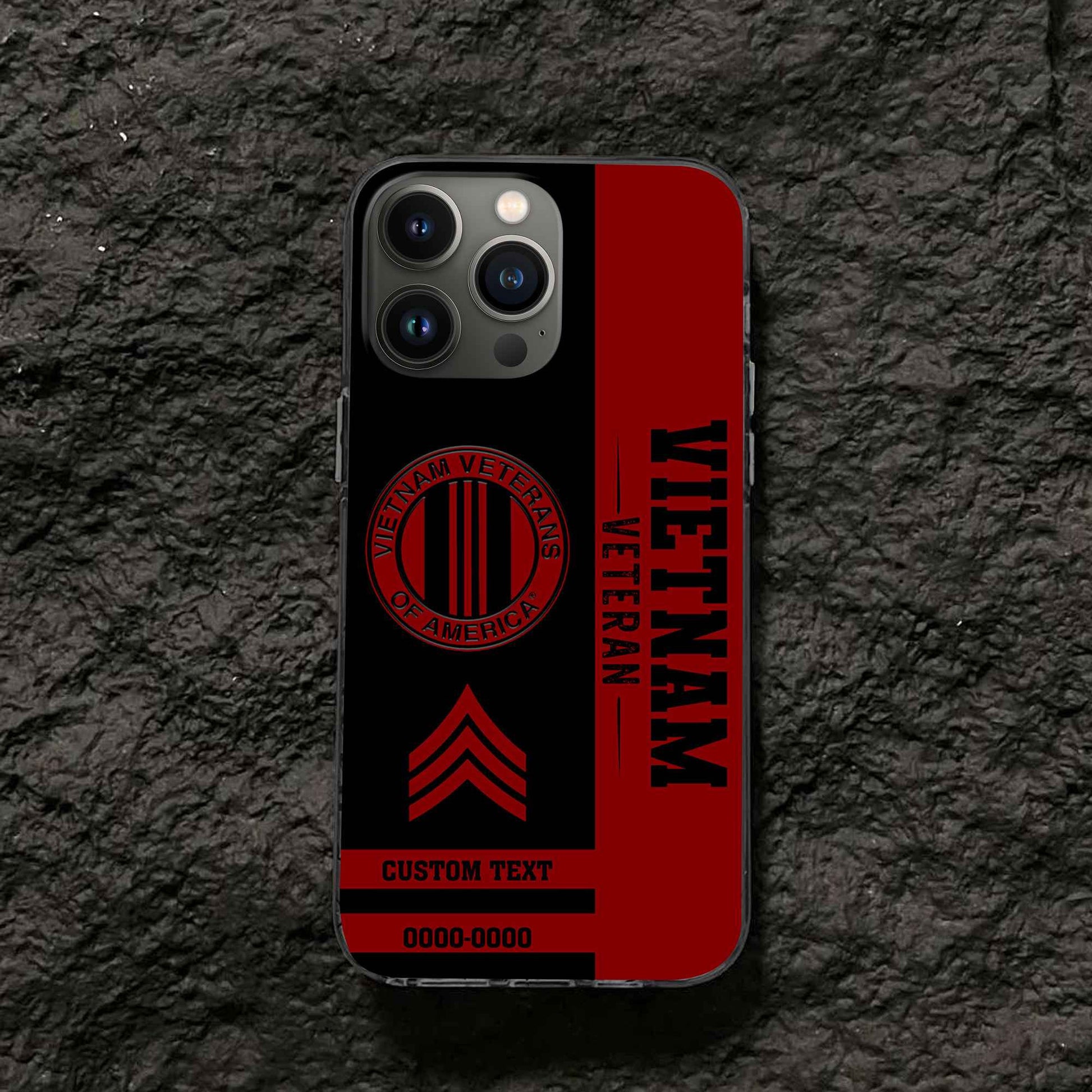 Premium Vietnam Veteran Phone Case VPVC502506, Custom Name, Rank, Year, Gifts For Vietnam Veteran, Best Gifts On Father's Day, Armed Forces Day, Independence Day, Veterans Day.