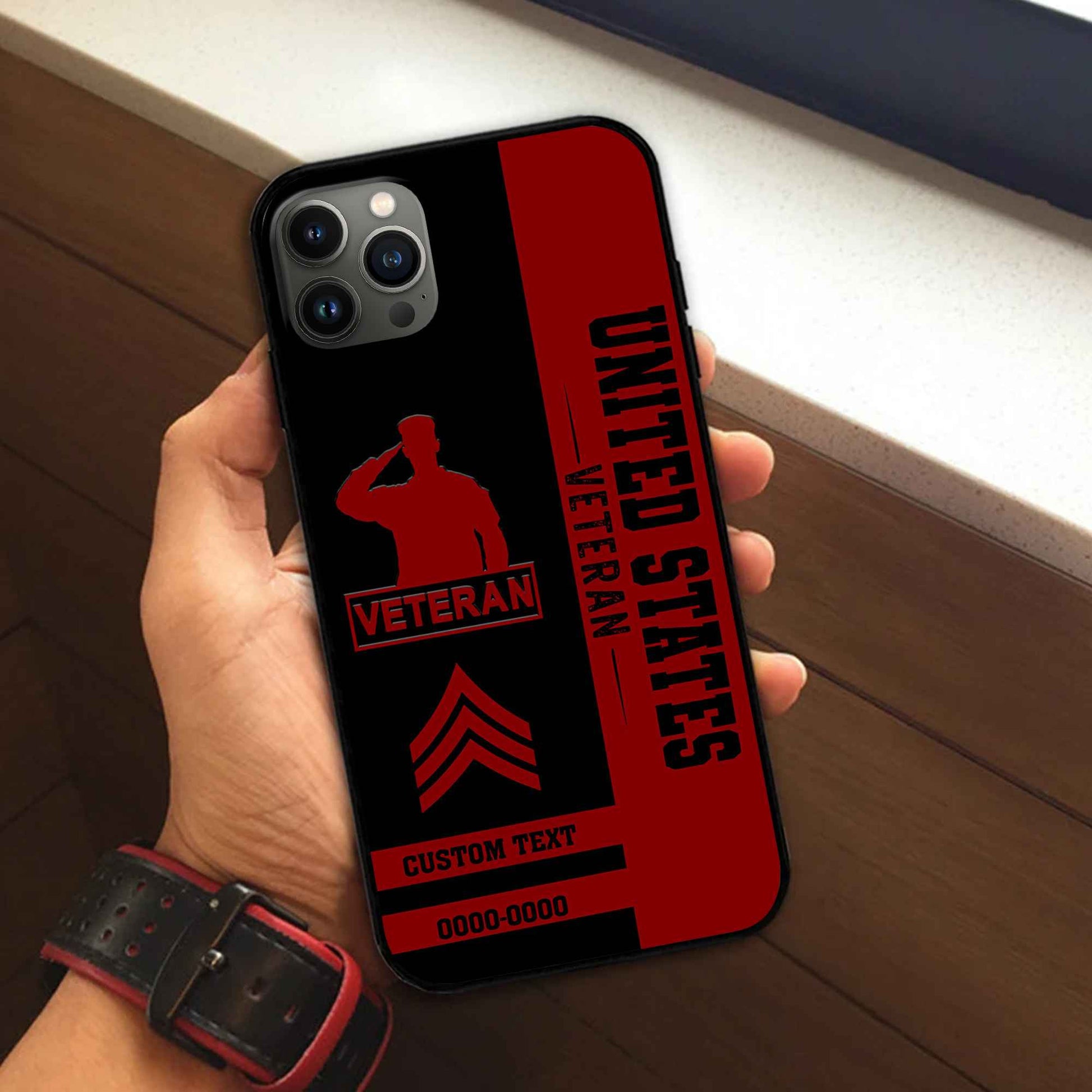 Premium US Veteran Phone Case VPVC502507, Custom Name, Rank, Year, Gifts For US Veteran, Best Gifts On Father's Day, Armed Forces Day, Independence Day, Veterans Day.