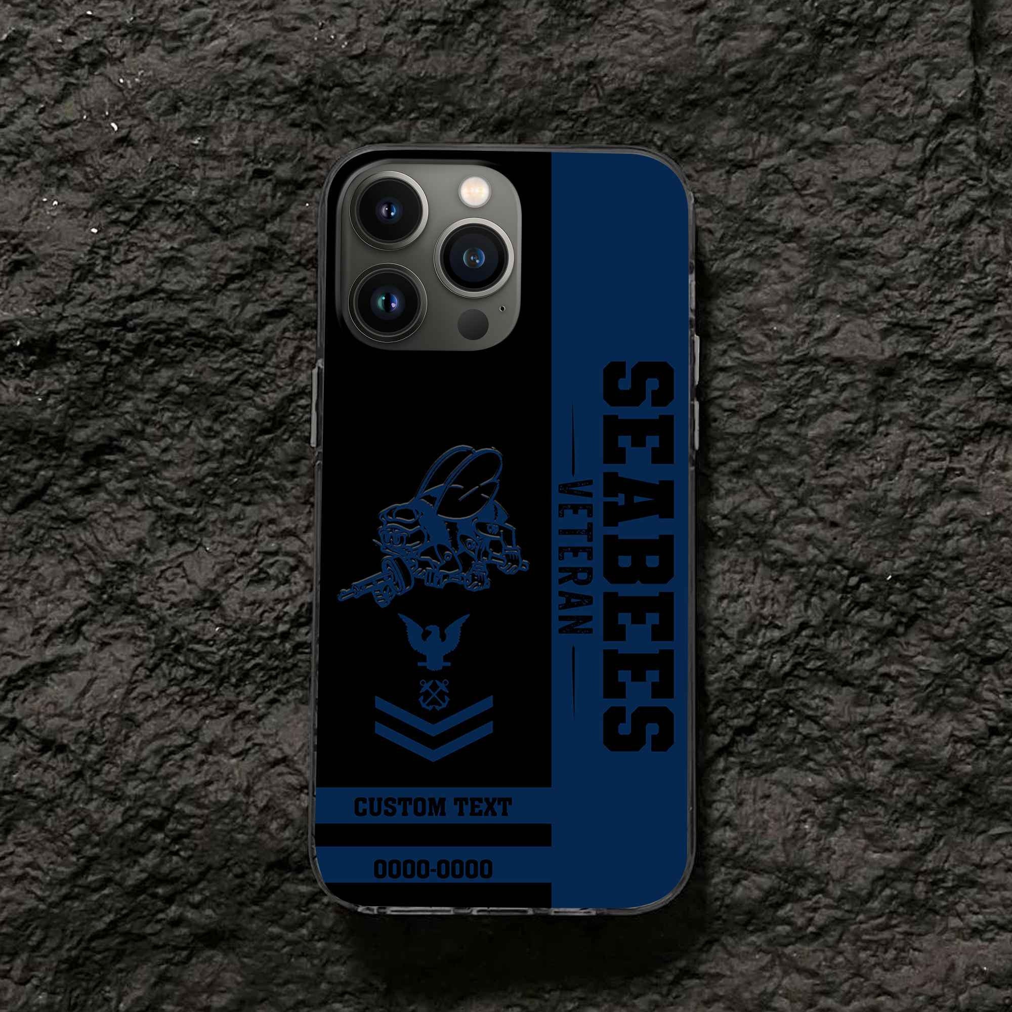 Premium US Seabees Phone Case VPVC502509, Custom Name, Rank, Year, Gifts For US Seabees, Best Gifts On Father's Day, Armed Forces Day, Independence Day, Veterans Day.