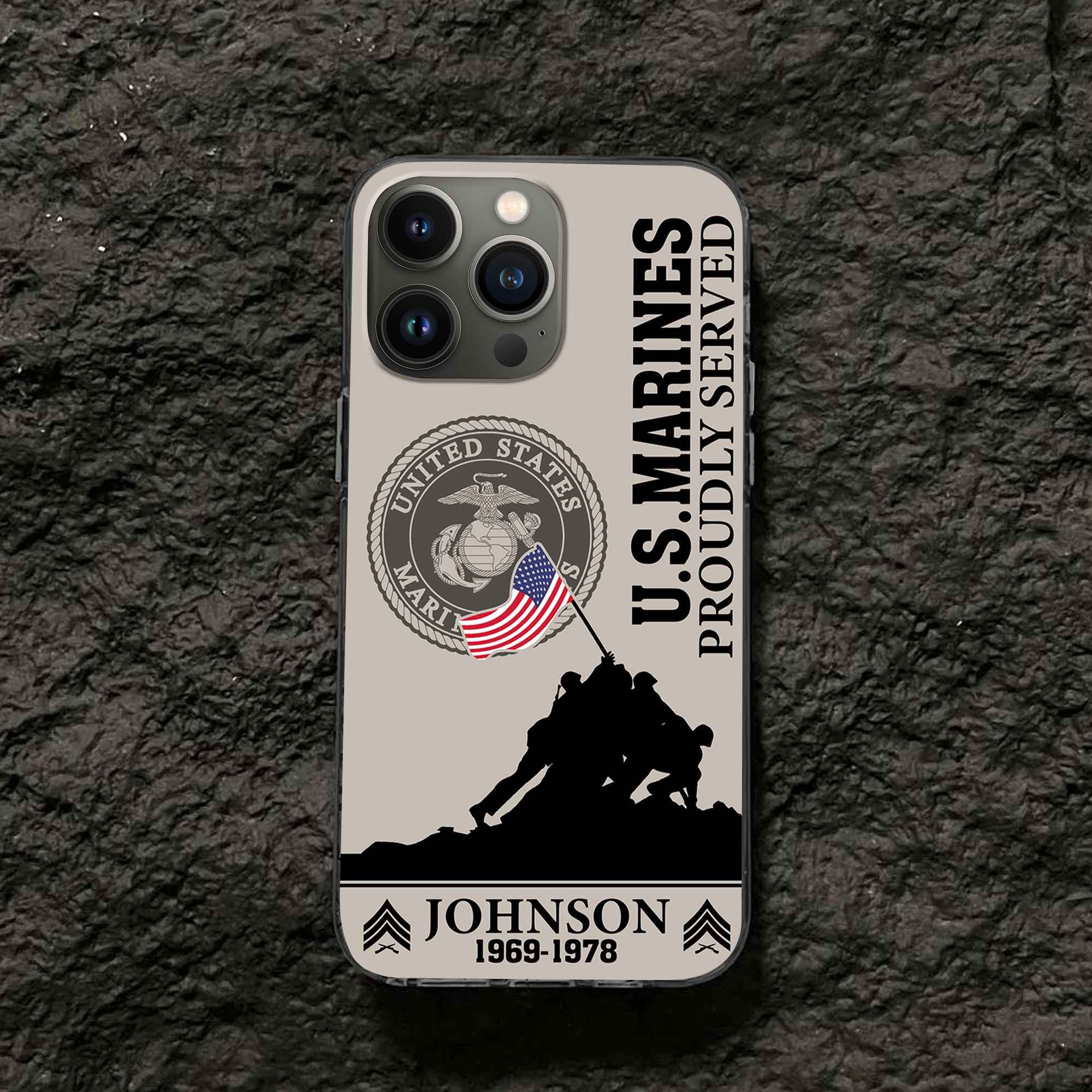 Premium Custom USMC Phone Case VPVC502603, Gifts For Marine Veteran, Gifts For Dad, For Husband, Best Gifts On Father's Day, Armed Forces Day, Independence Day, Veterans Day.