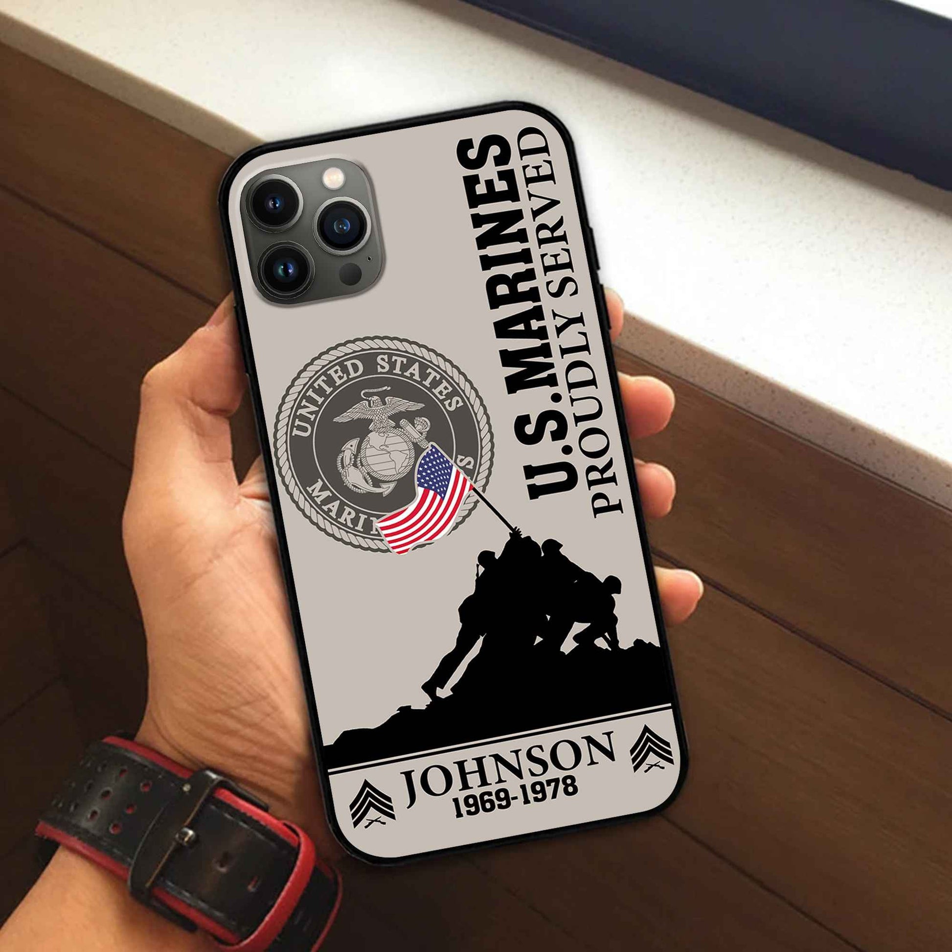 Premium Custom USMC Phone Case VPVC502603, Gifts For Marine Veteran, Gifts For Dad, For Husband, Best Gifts On Father's Day, Armed Forces Day, Independence Day, Veterans Day.