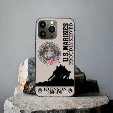 Premium Custom USMC Phone Case VPVC502603, Gifts For Marine Veteran, Gifts For Dad, For Husband, Best Gifts On Father's Day, Armed Forces Day, Independence Day, Veterans Day.
