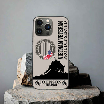 Premium Custom Vietnam Veteran Phone Case VPVC502606, Gifts For Vietnam Veteran, Gifts For Dad, For Husband, Best Gifts On Father's Day, Armed Forces Day, Independence Day, Veterans Day.
