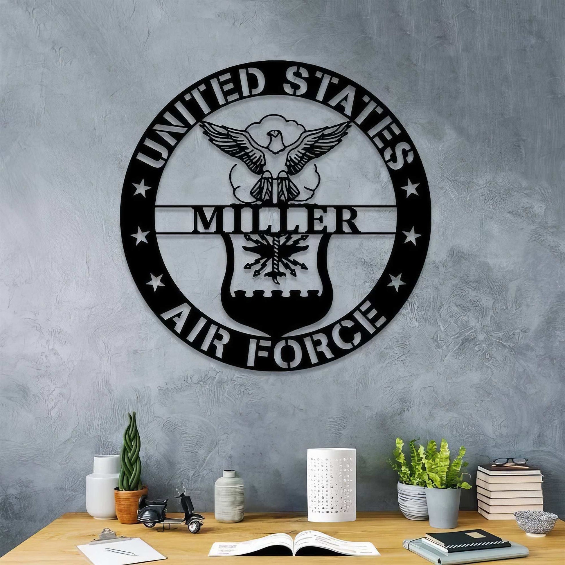 Premium Custom US Air Force Metal Signs VPVC901116, Gifts For Air Force Veteran