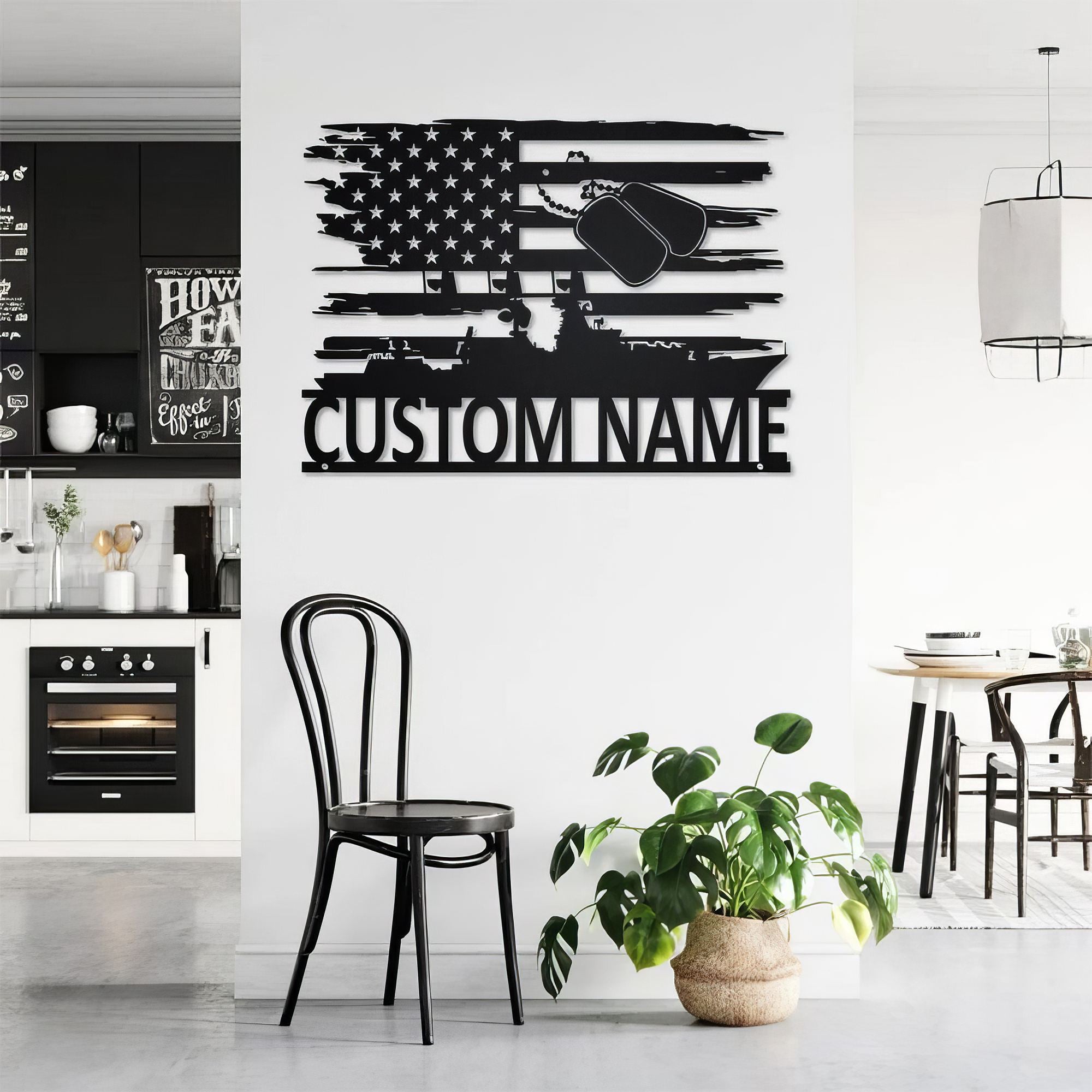 Premium Custom US Veteran Metal Signs VPVC901164, Gifts For US Veteran, US Navy Veteran Metal Wall Art Personalized Metal Name Sign US Flag