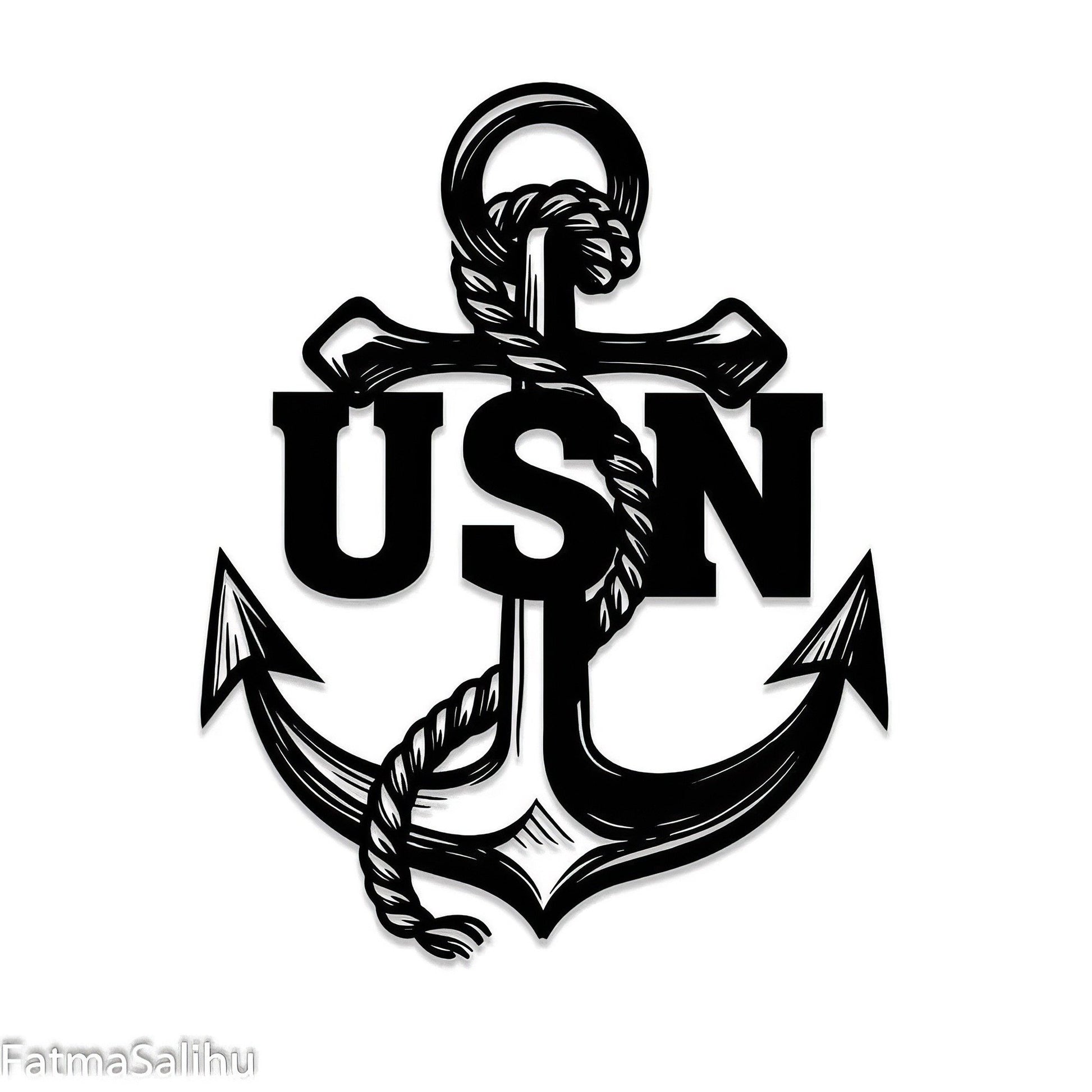 Premium US Veteran Metal Signs VPVC901166, Gifts For US Veteran, USN US Navy Anchor Veteran Metal Wall Decor, Navy Veteran Gift, Veteran Day Gift