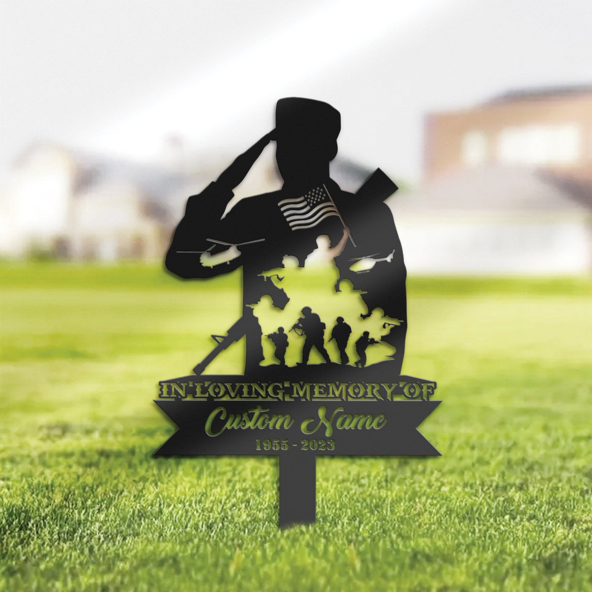 Premium Custom US Veteran Metal Signs VPVC901170, Gifts For US Veteran