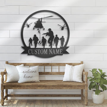 Premium Custom US Veteran Metal Signs VPVC901182, Gifts For US Veteran, US Soldier Helicopter Military Metal Wall Art, Personalized American Sign, Home Decor Veteran Patriotic Decoration