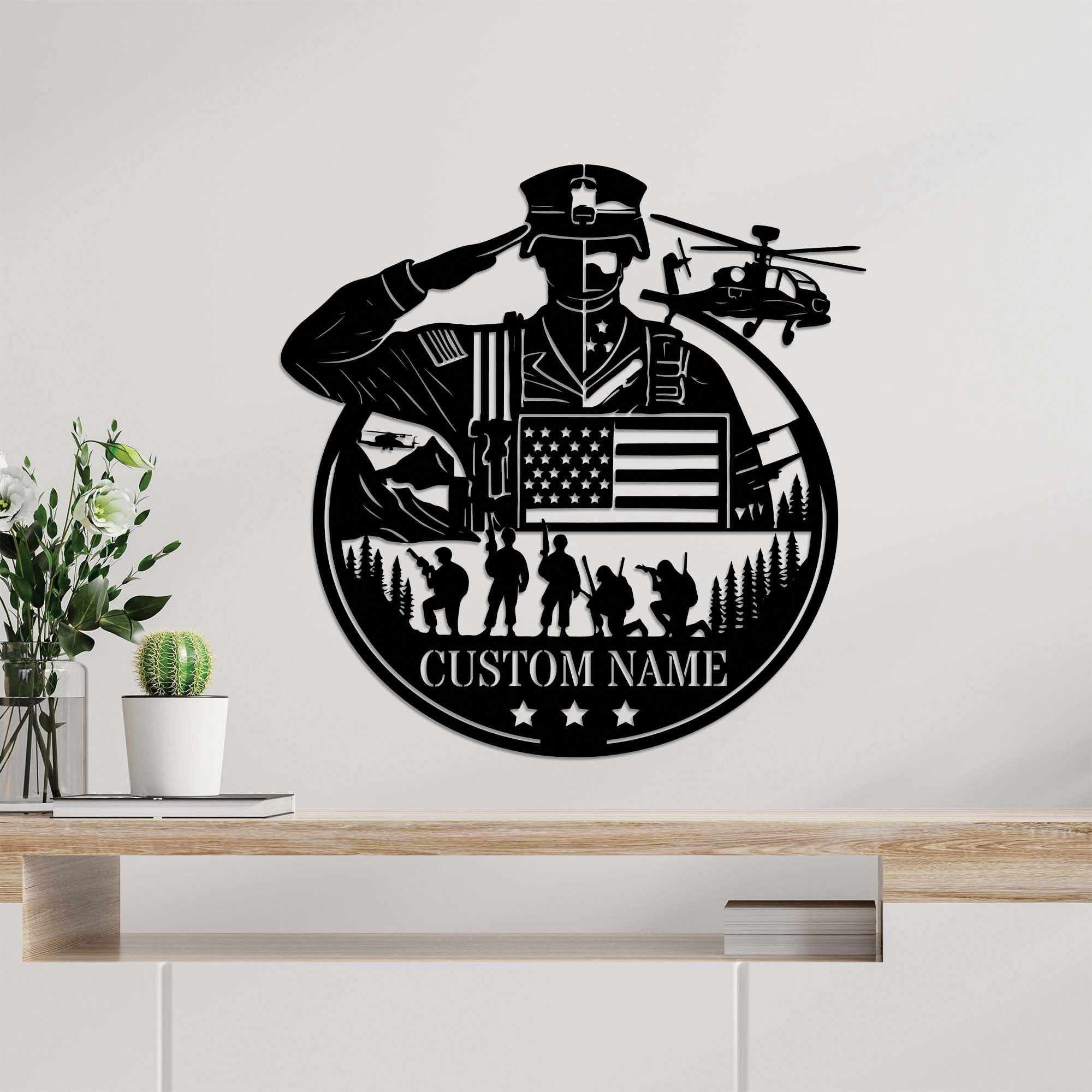Premium Custom US Metal Signs VPVC901191, Gifts For US Veteran, Memorial Day Decor, Veterans Day Gift, Military Gift, Dad Gifts