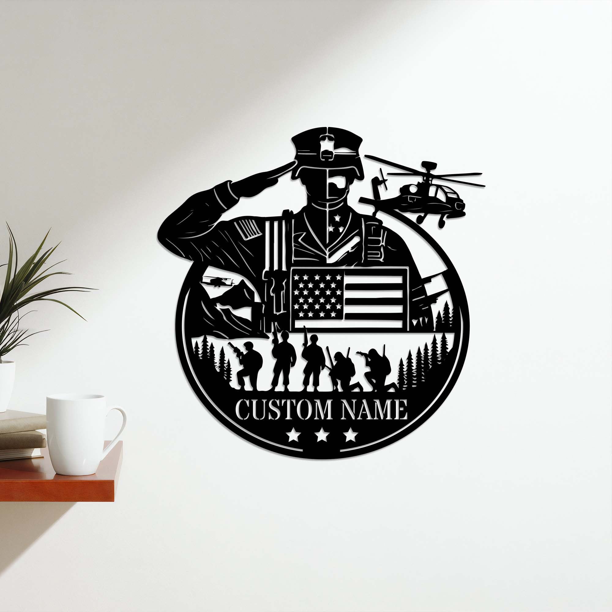 Premium Custom US Metal Signs VPVC901194, Gifts For US Veteran, US Soldier Metal Wall Art