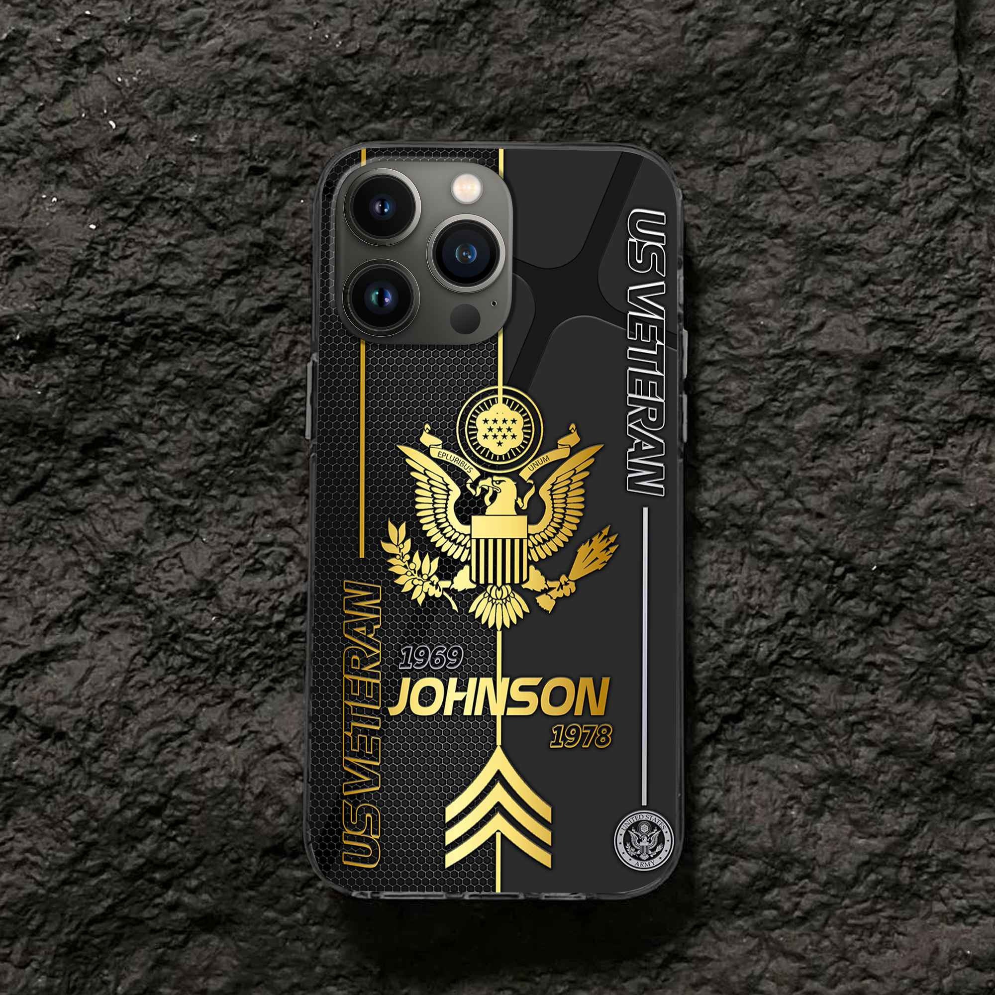 Unique Custom Name, Rank, Year US Army Phone Case VPVC502701, Gifts For Army Veteran, Gifts For Dad, For Husband, Best Gifts On Father's Day, Independence Day, Veterans Day.