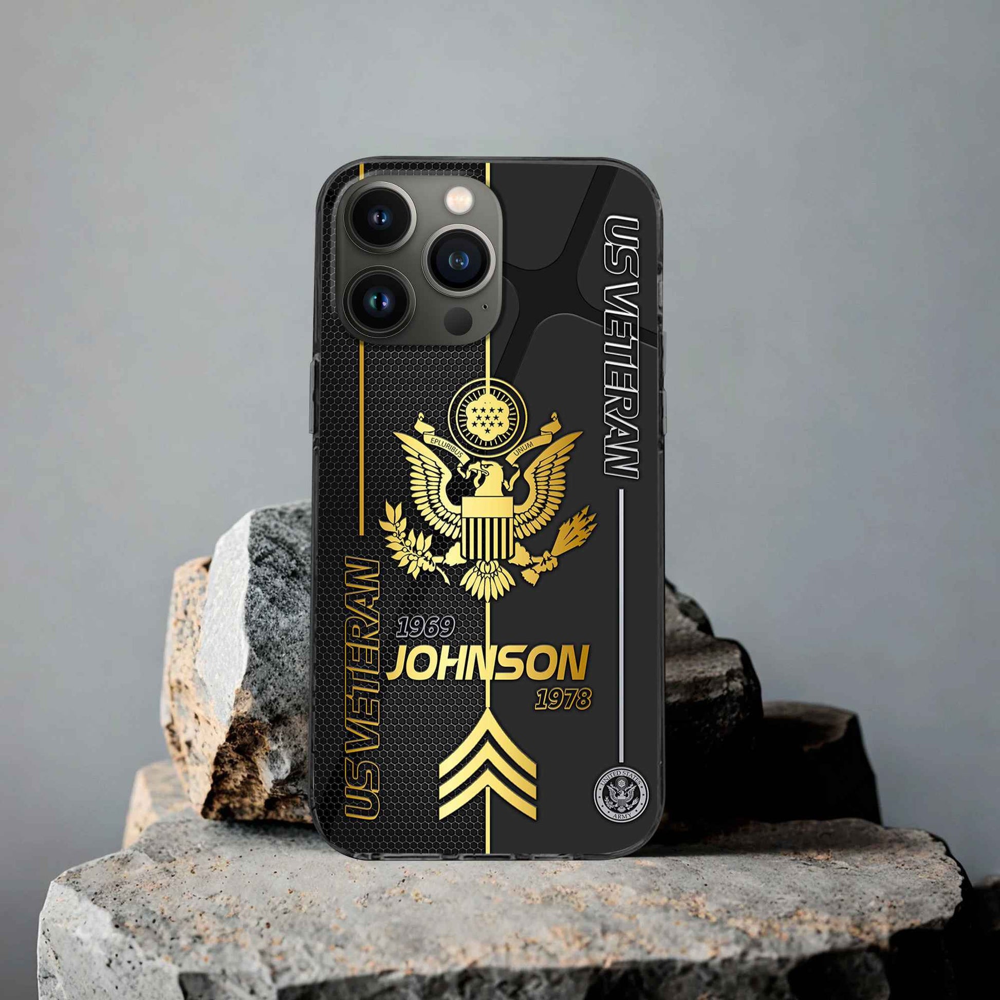 Unique Custom Name, Rank, Year US Army Phone Case VPVC502701, Gifts For Army Veteran, Gifts For Dad, For Husband, Best Gifts On Father's Day, Independence Day, Veterans Day.