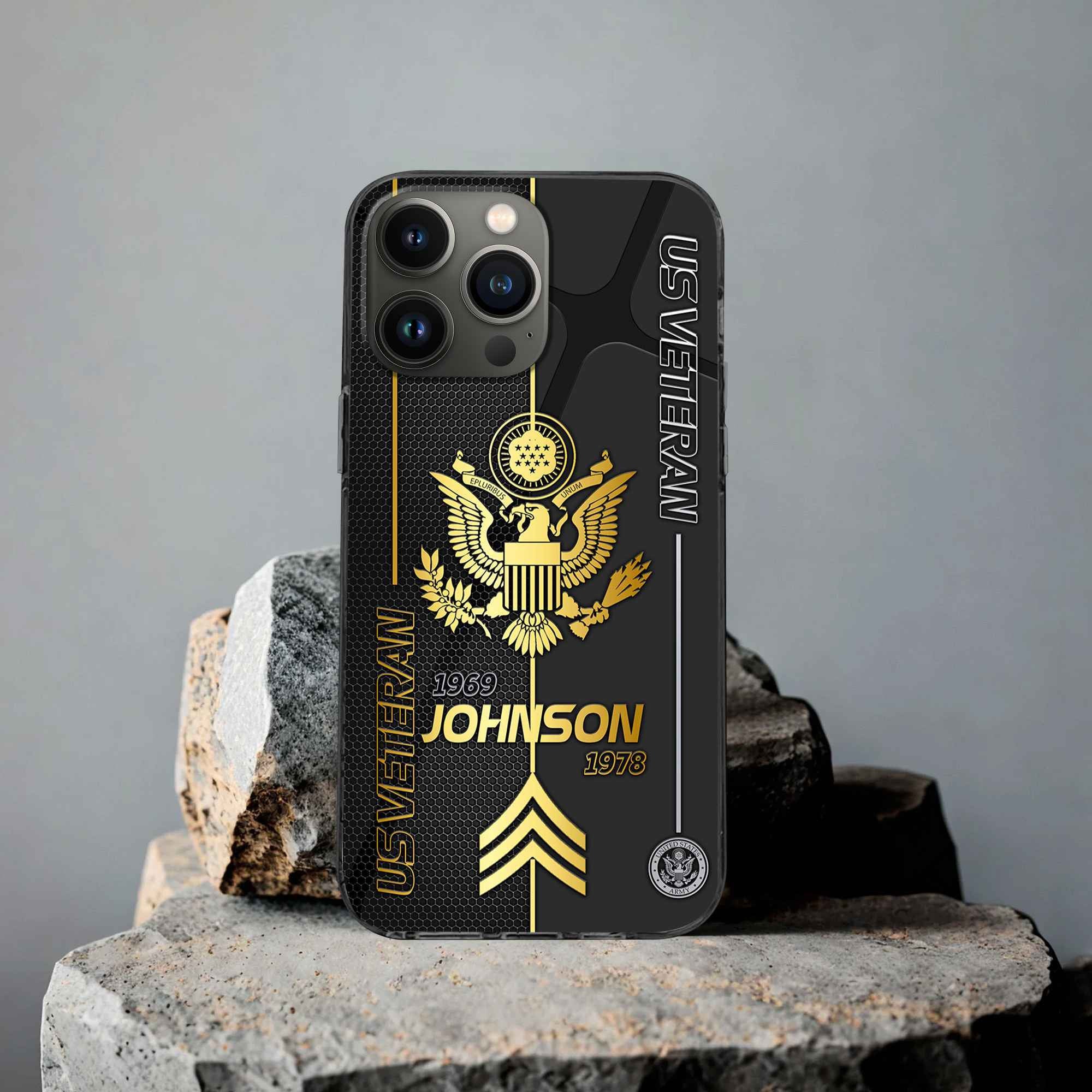 Unique Custom Name, Rank, Year US Army Phone Case VPVC502701, Gifts For Army Veteran, Gifts For Dad, For Husband, Best Gifts On Father's Day, Independence Day, Veterans Day.