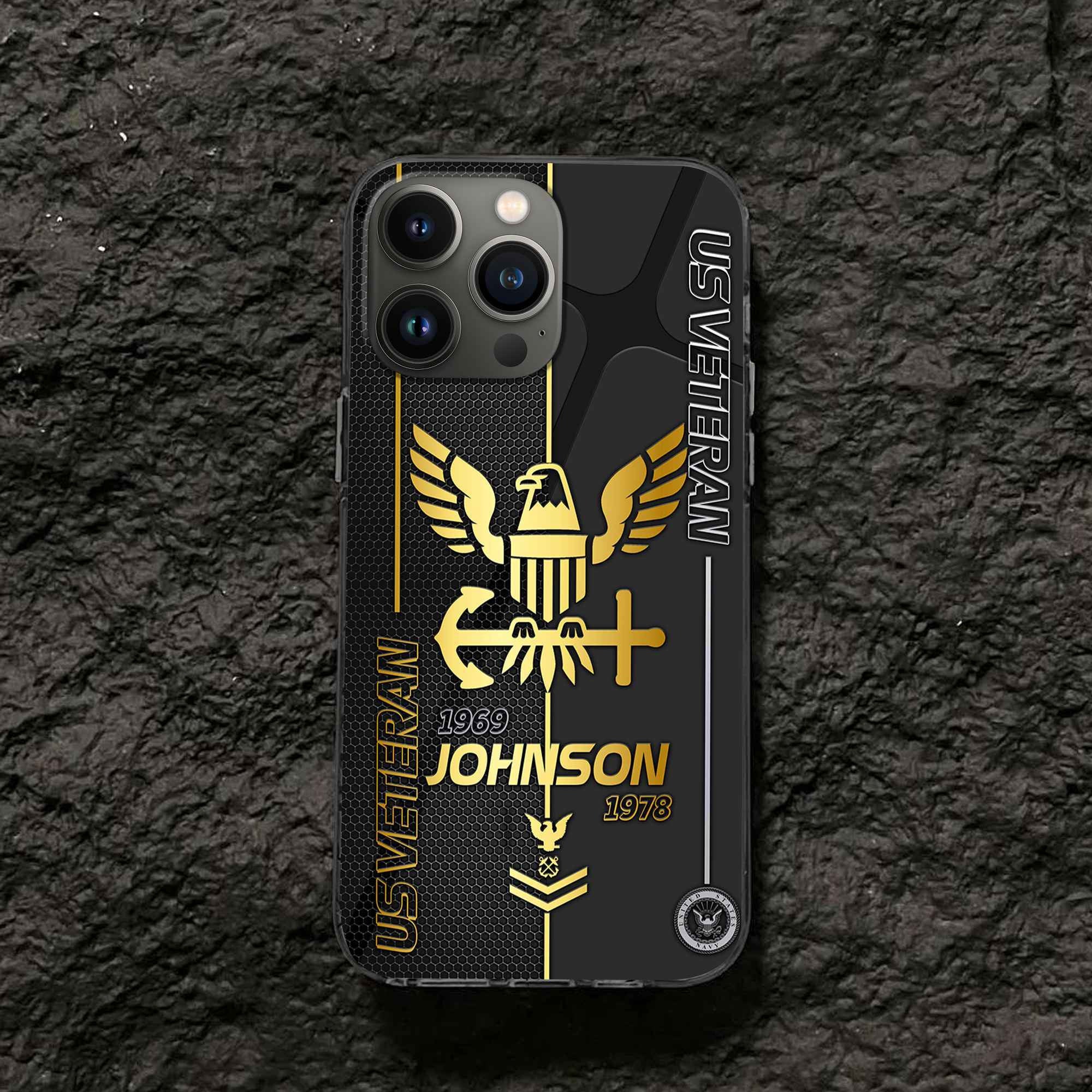 Unique Custom Name, Rank, Year US Navy Phone Case VPVC502702, Gifts For Navy Veteran, Gifts For Dad, For Husband, Best Gifts On Father's Day, Independence Day, Veterans Day.