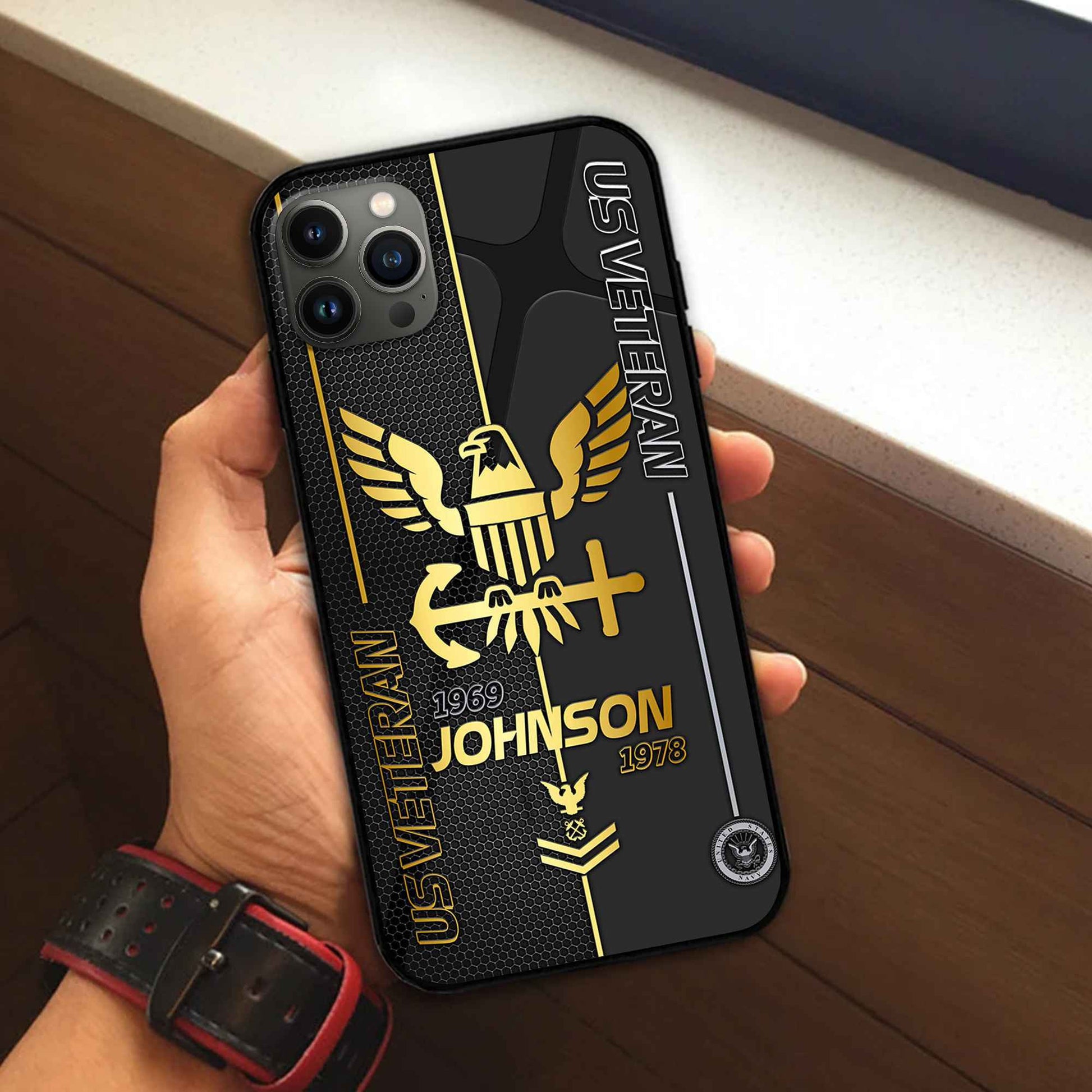 Unique Custom Name, Rank, Year US Navy Phone Case VPVC502702, Gifts For Navy Veteran, Gifts For Dad, For Husband, Best Gifts On Father's Day, Independence Day, Veterans Day.