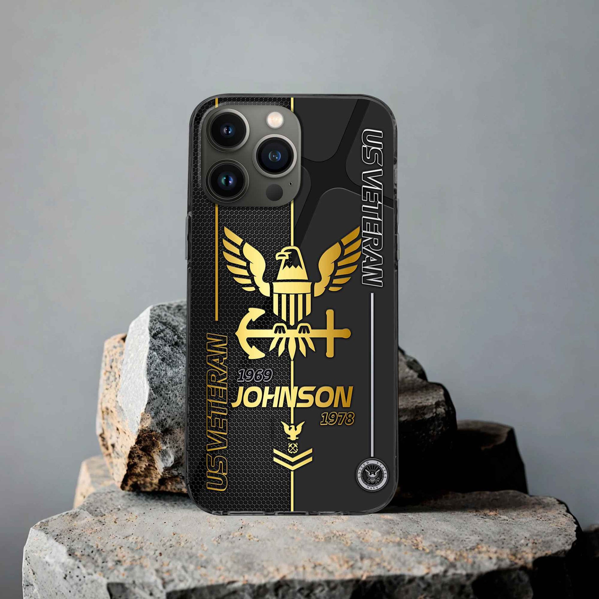 Unique Custom Name, Rank, Year US Navy Phone Case VPVC502702, Gifts For Navy Veteran, Gifts For Dad, For Husband, Best Gifts On Father's Day, Independence Day, Veterans Day.