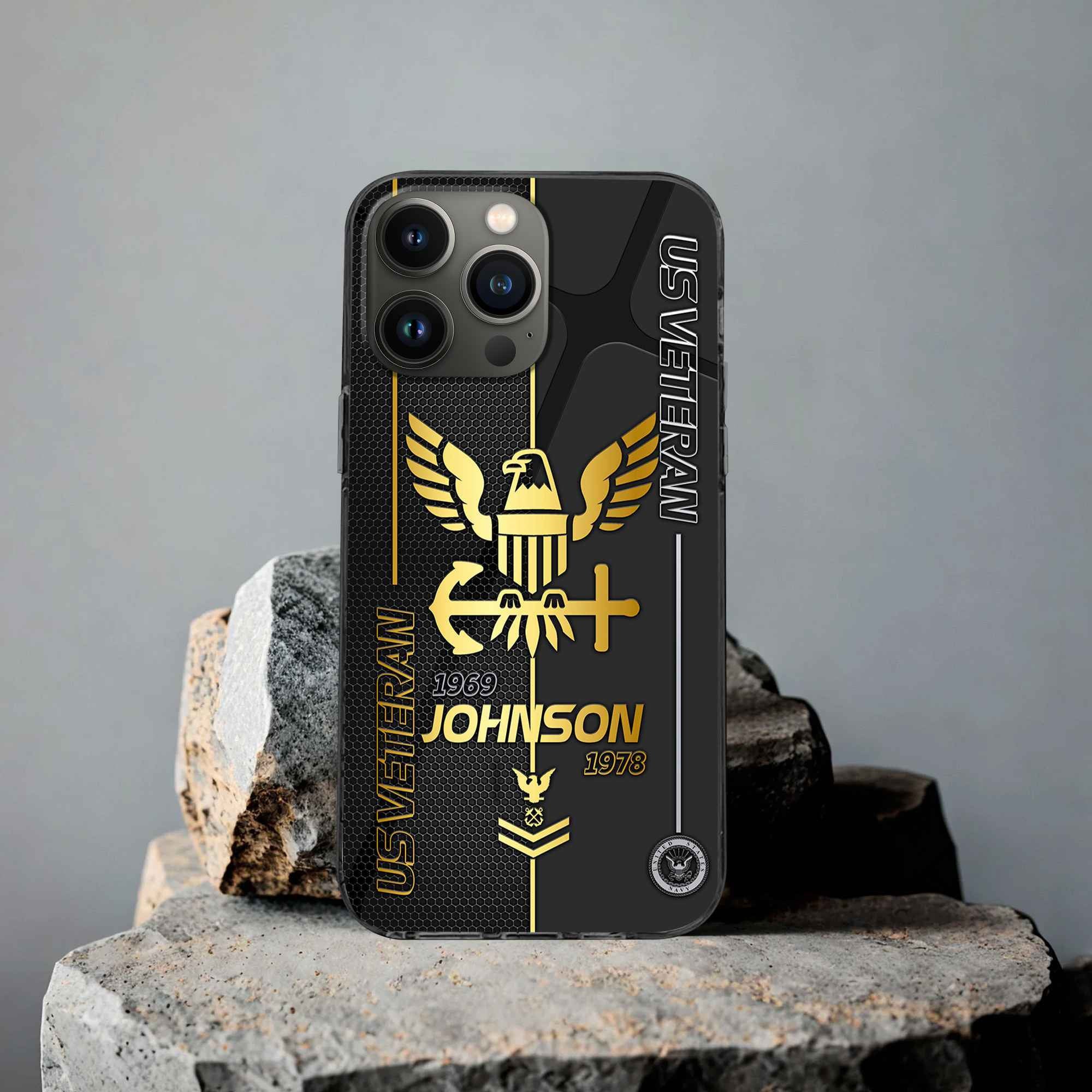 Unique Custom Name, Rank, Year US Navy Phone Case VPVC502702, Gifts For Navy Veteran, Gifts For Dad, For Husband, Best Gifts On Father's Day, Independence Day, Veterans Day.