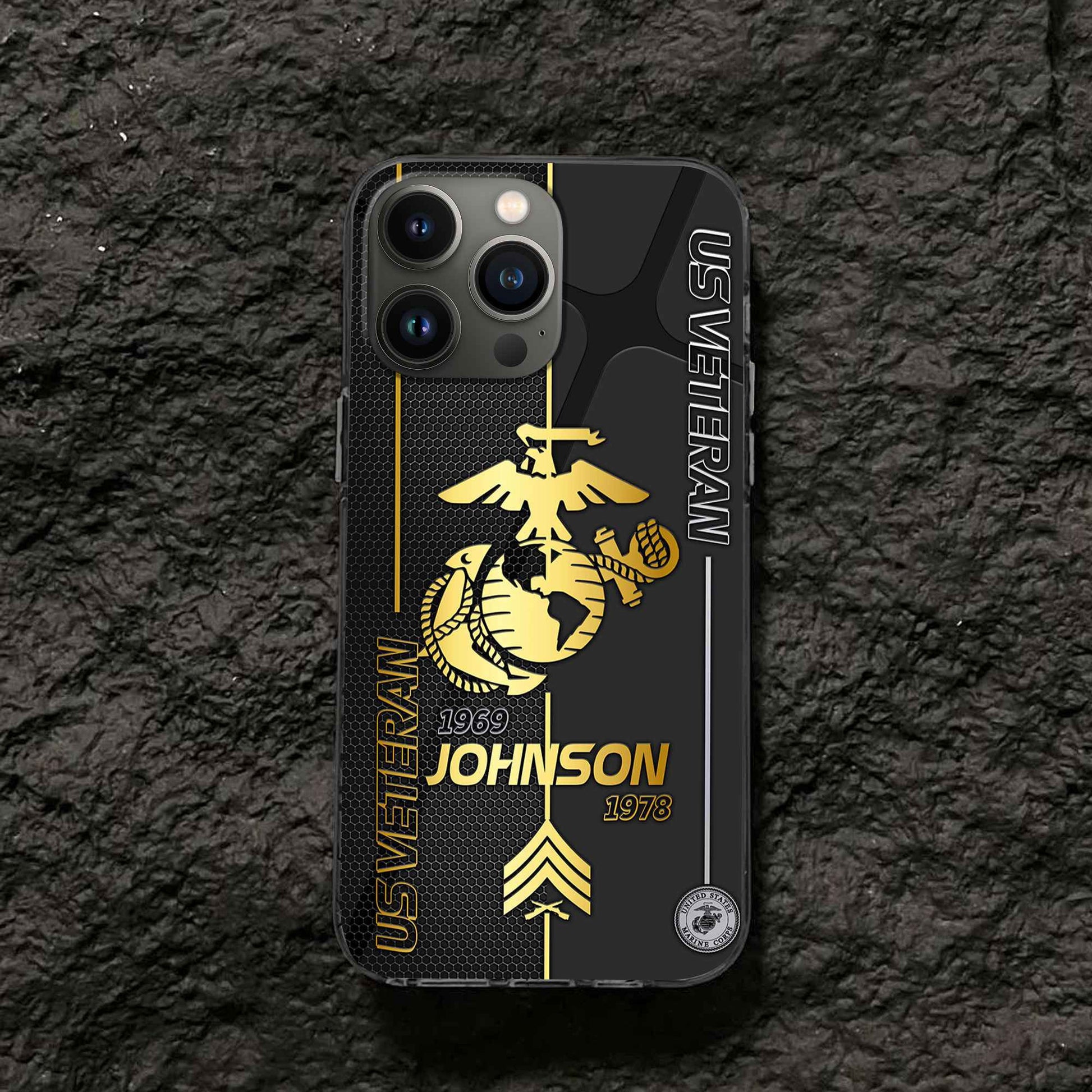 Unique Custom Name, Rank, Year USMC Phone Case VPVC502703, Gifts For Marine Veteran, Gifts For Dad, For Husband, Best Gifts On Father's Day, Independence Day, Veterans Day.