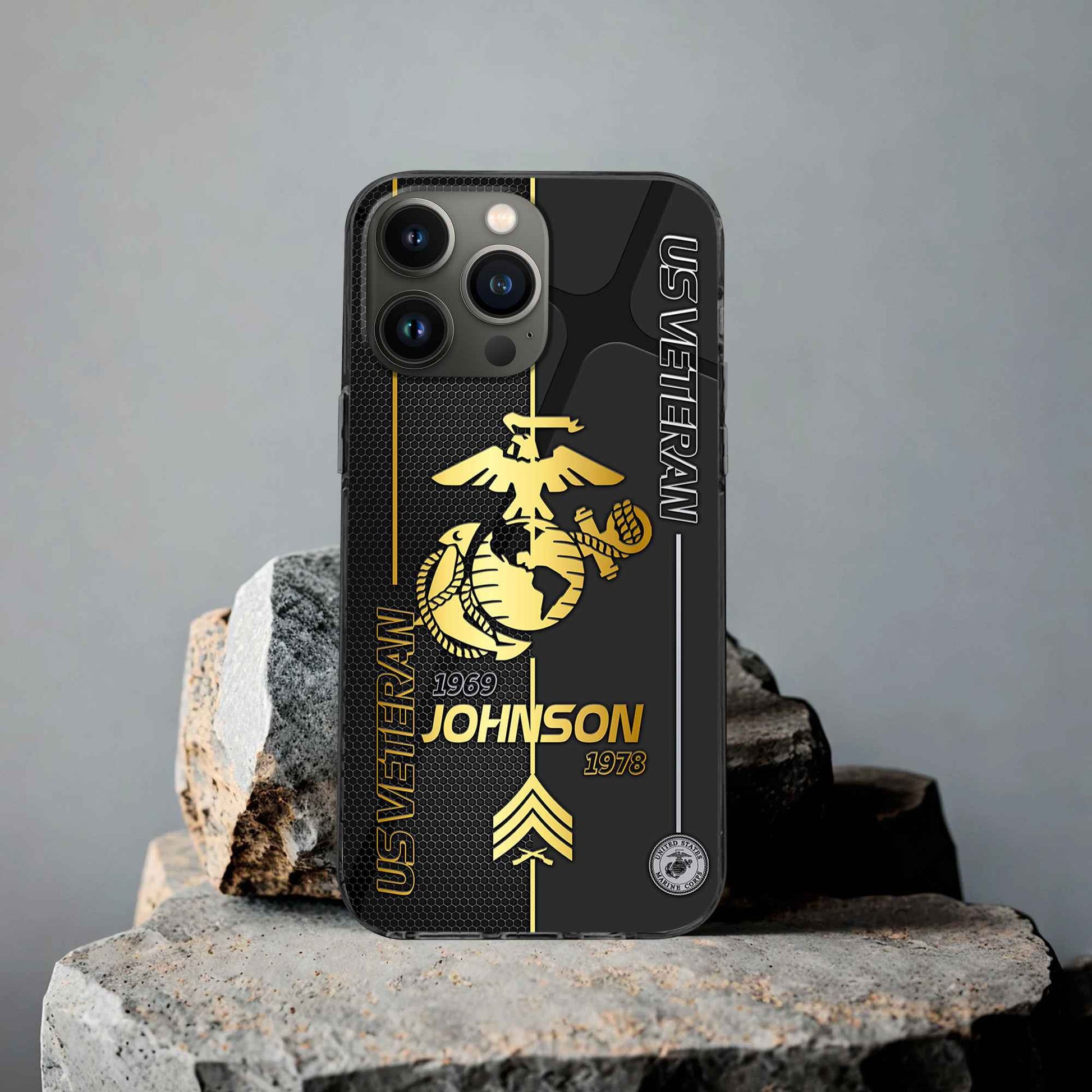 Unique Custom Name, Rank, Year USMC Phone Case VPVC502703, Gifts For Marine Veteran, Gifts For Dad, For Husband, Best Gifts On Father's Day, Independence Day, Veterans Day.