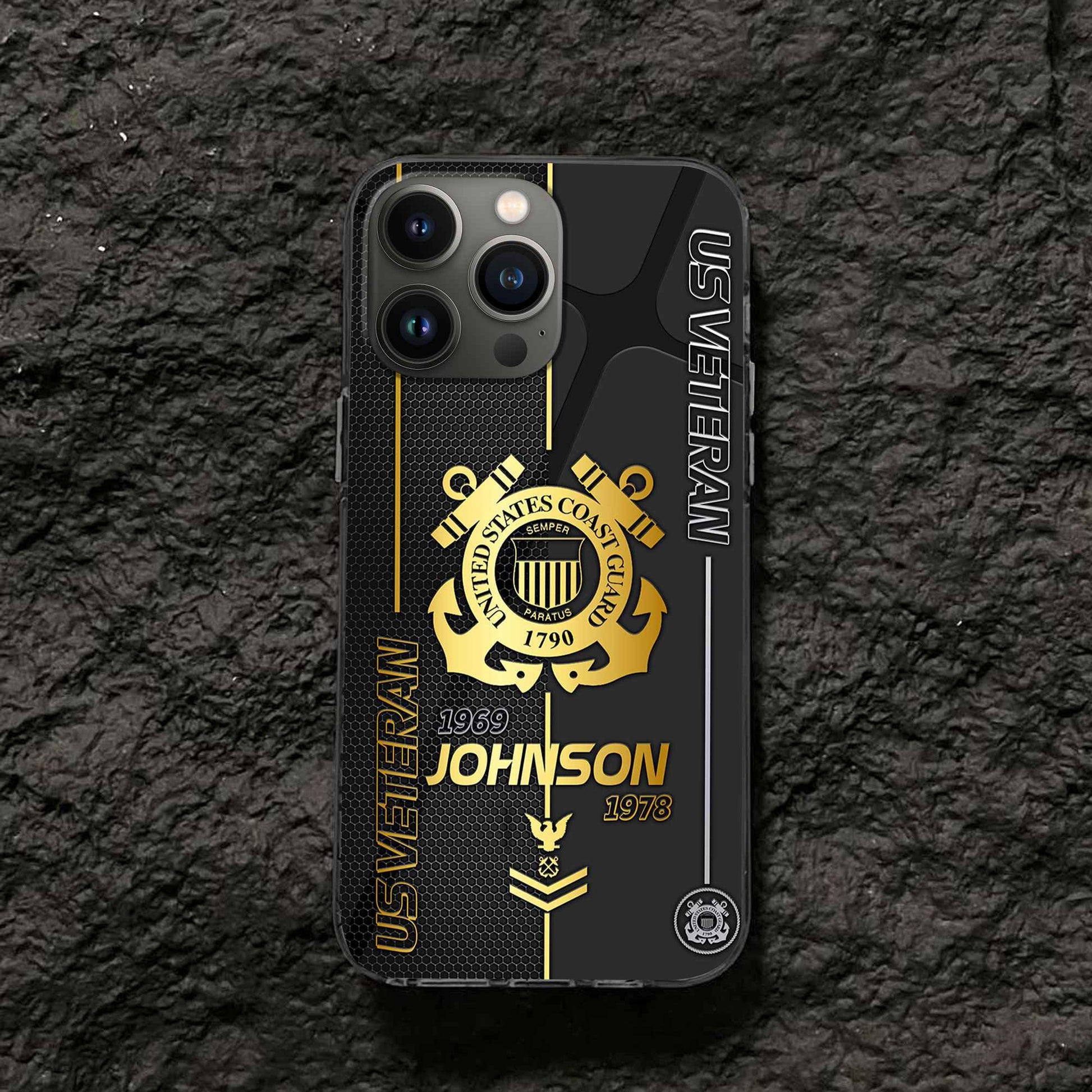 Unique Custom Name, Rank, Year USCG Phone Case VPVC502705, Gifts For Coast Guard Veteran, Gifts For Dad, For Husband, Best Gifts On Father's Day, Independence Day, Veterans Day.