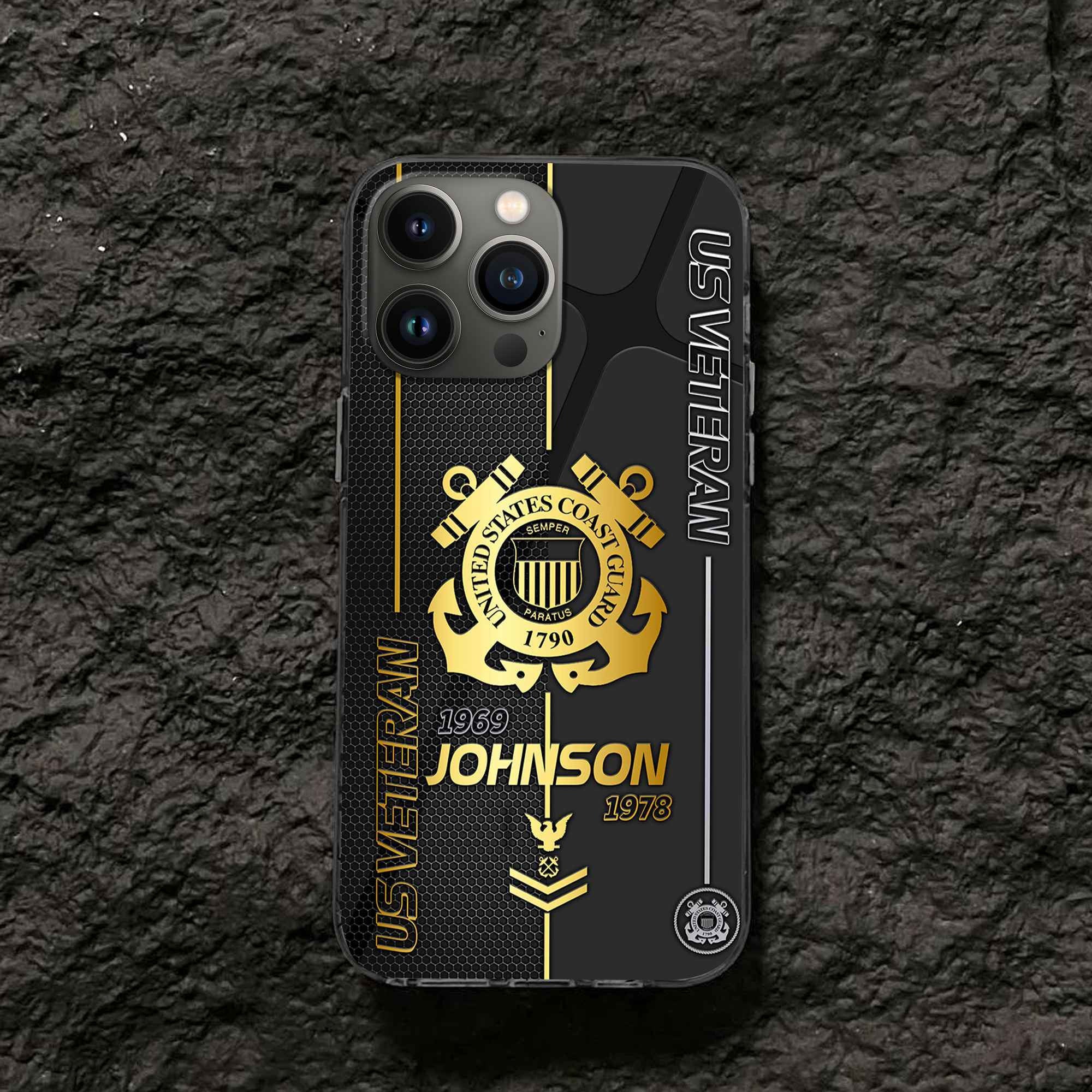 Unique Custom Name, Rank, Year USCG Phone Case VPVC502705, Gifts For Coast Guard Veteran, Gifts For Dad, For Husband, Best Gifts On Father's Day, Independence Day, Veterans Day.