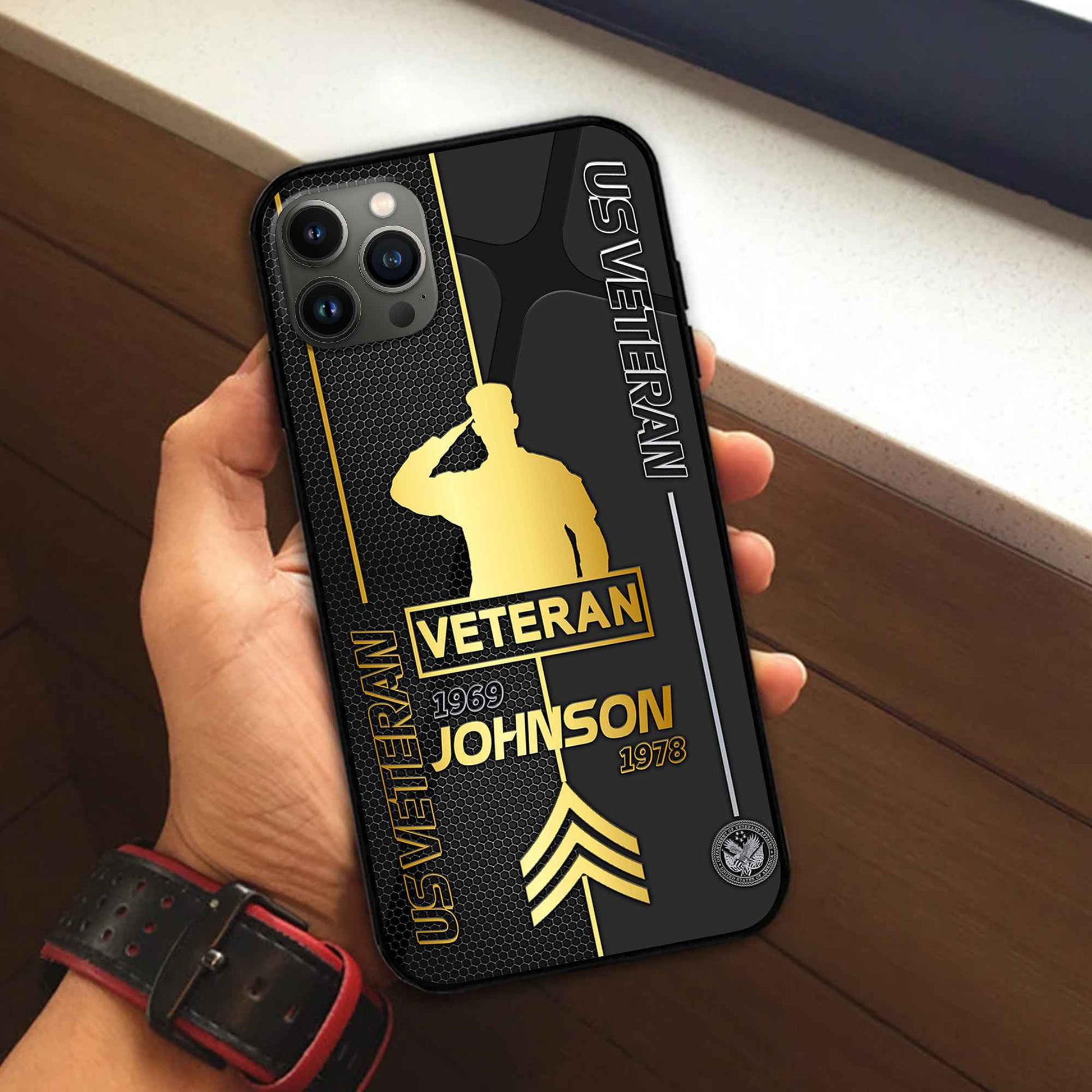 Unique Custom Name, Rank, Year, US Veteran Phone Case VPVC502707, Gifts For US Veteran, Gifts For Dad, For Husband, Best Gifts On Father's Day, Independence Day, Veterans Day.
