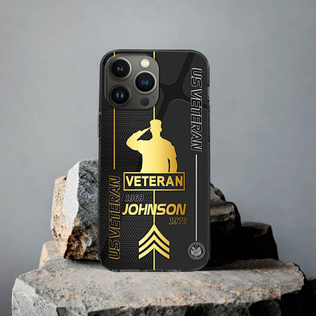 Unique Custom Name, Rank, Year, US Veteran Phone Case VPVC502707, Gifts For US Veteran, Gifts For Dad, For Husband, Best Gifts On Father's Day, Independence Day, Veterans Day.