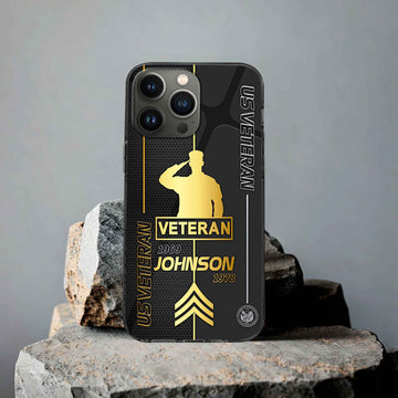 Unique Custom Name, Rank, Year, US Veteran Phone Case VPVC502707, Gifts For US Veteran, Gifts For Dad, For Husband, Best Gifts On Father's Day, Independence Day, Veterans Day.