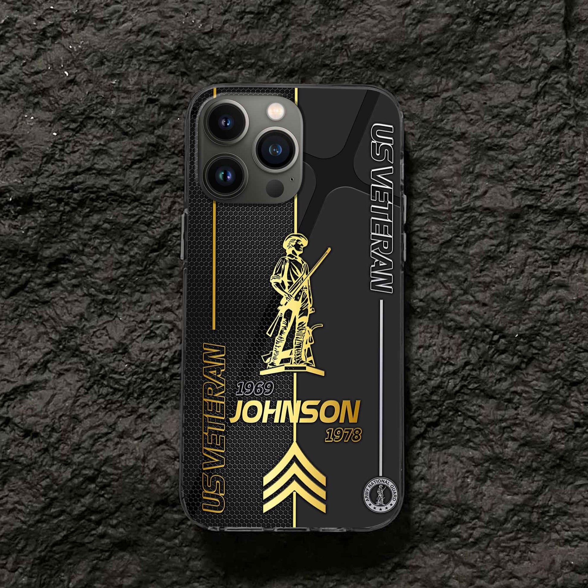 Unique Custom Name, Rank, Year, US Army National Guard Phone Case VPVC502708, Gifts For Army National Guard Veteran, Gifts For Dad, For Husband, Best Gifts On Father's Day, Independence Day, Veterans Day.