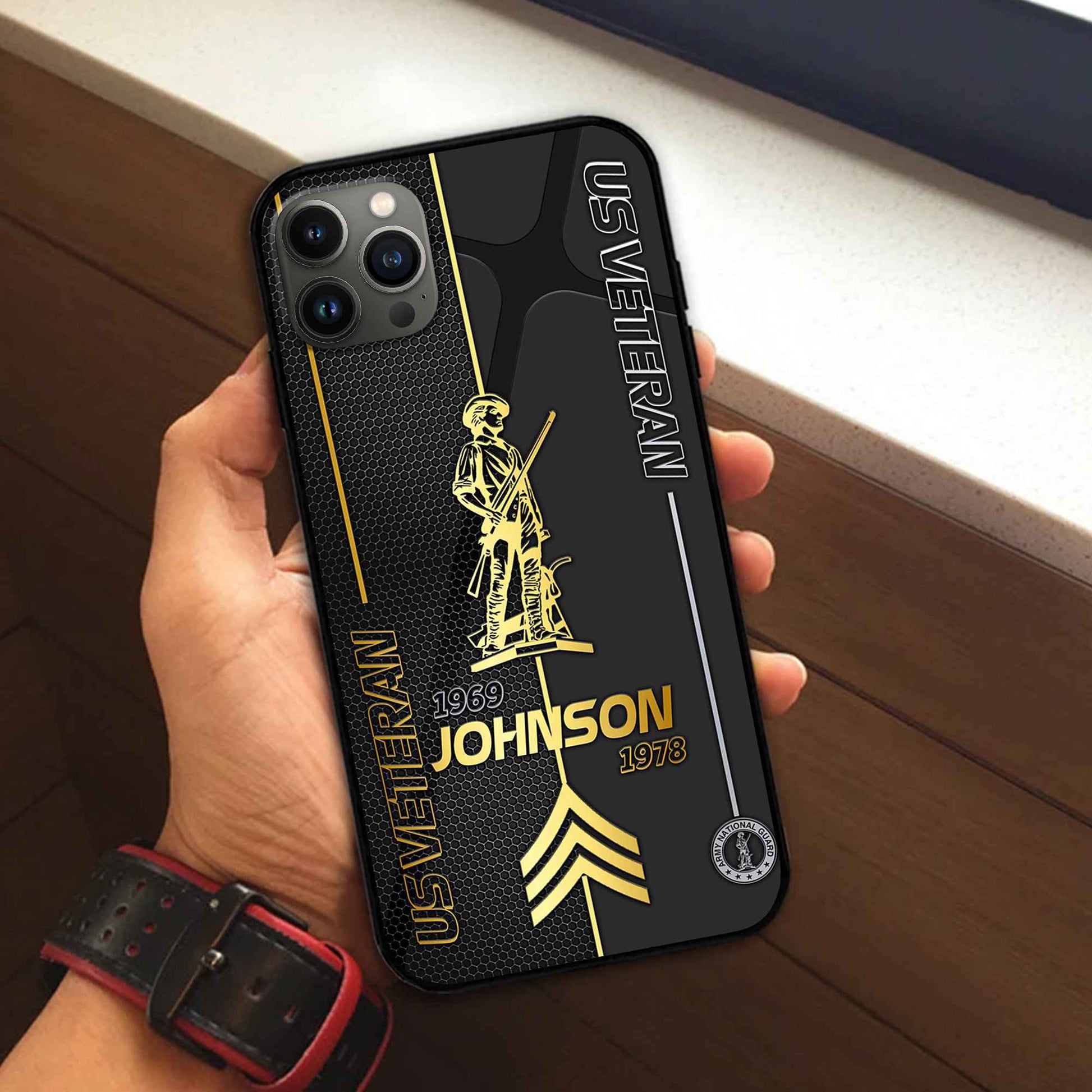 Unique Custom Name, Rank, Year, US Army National Guard Phone Case VPVC502708, Gifts For Army National Guard Veteran, Gifts For Dad, For Husband, Best Gifts On Father's Day, Independence Day, Veterans Day.