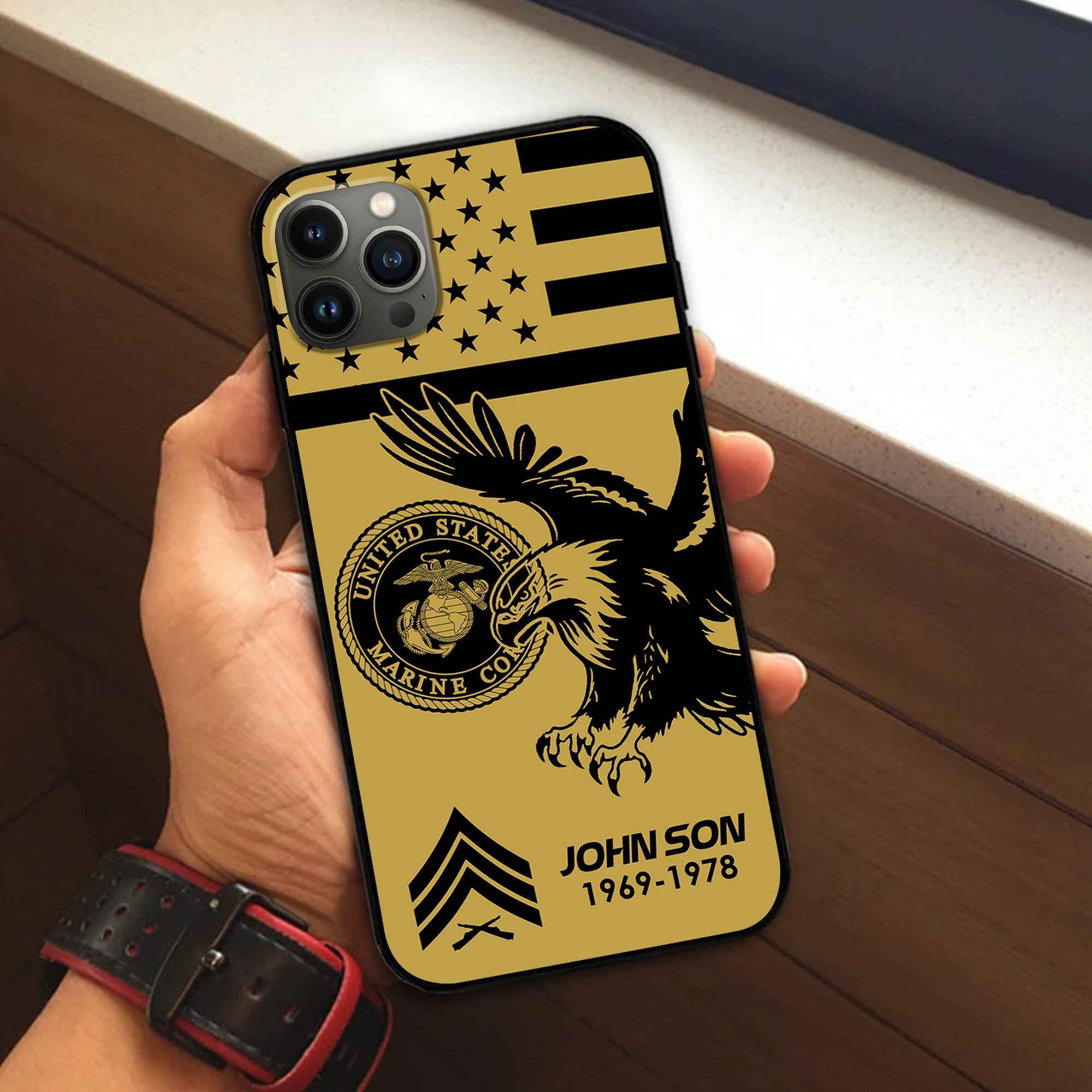Premium Custom USMC Phone Case VPVC502803, Gifts For Marine Veteran, Best Gifts On Father's Day, Armed Forces Day, Independence Day, Veterans Day.