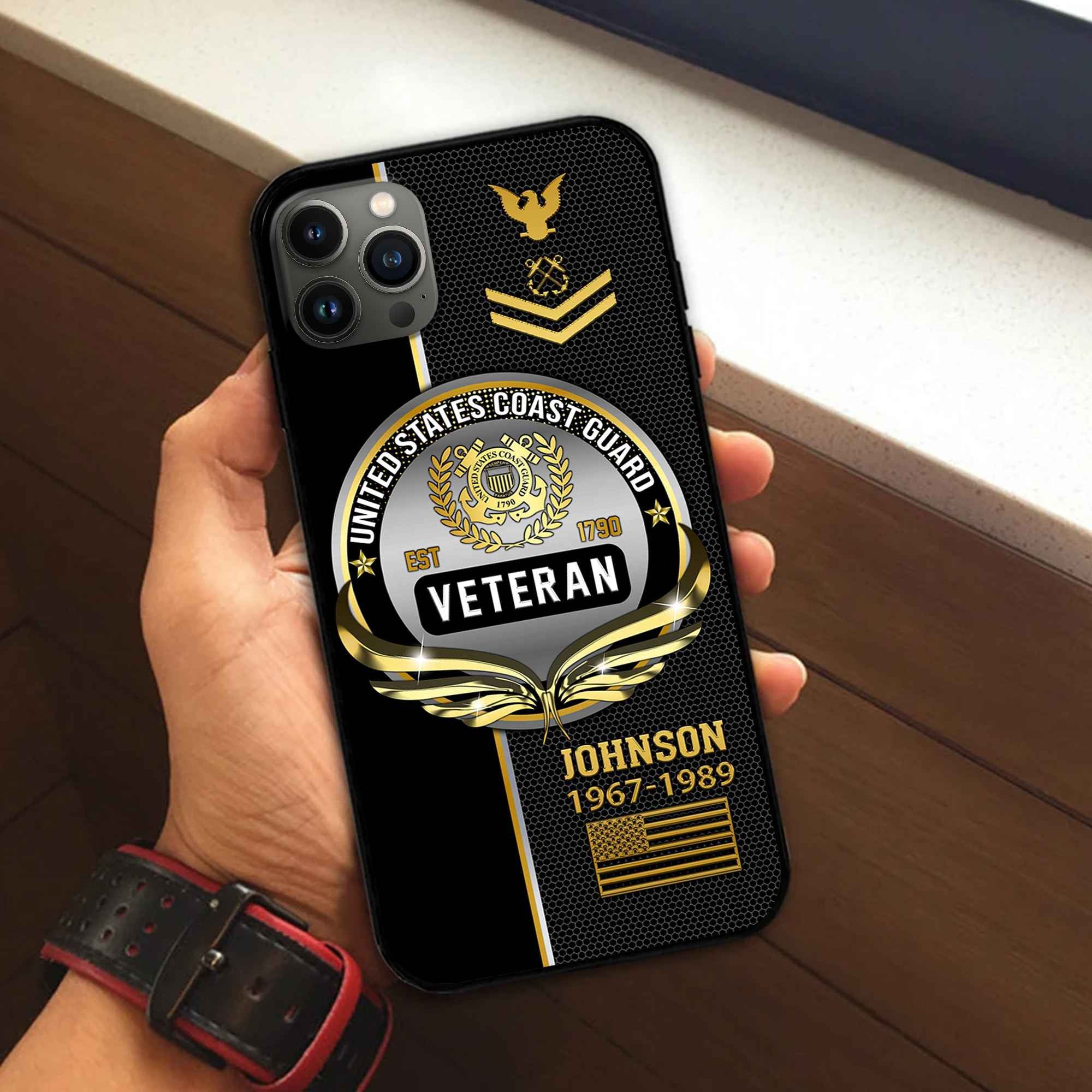 USCG Custom Phone Case VPVC502905, Gifts For Coast Guard Veteran, Best Gifts On Father's Day, Armed Forces Day, Independence Day, Veterans Day.