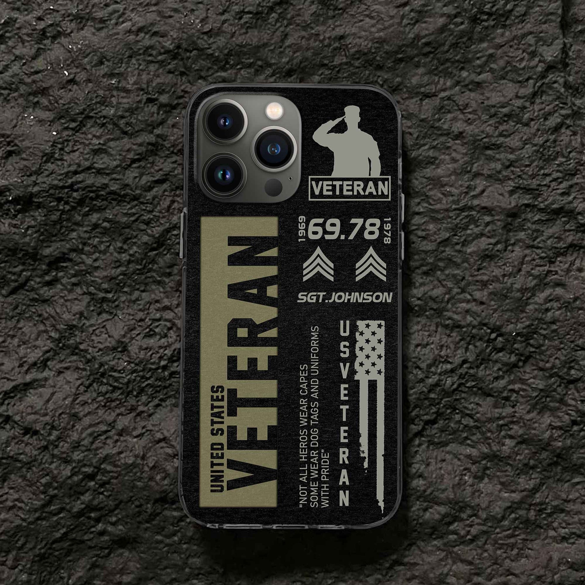 Premium US Veteran Phone Case VPVC503007, Custom Name, Rank, Year, Gifts For US Veteran, Best Gifts On Father's Day, Armed Forces Day, Independence Day, Veterans Day.
