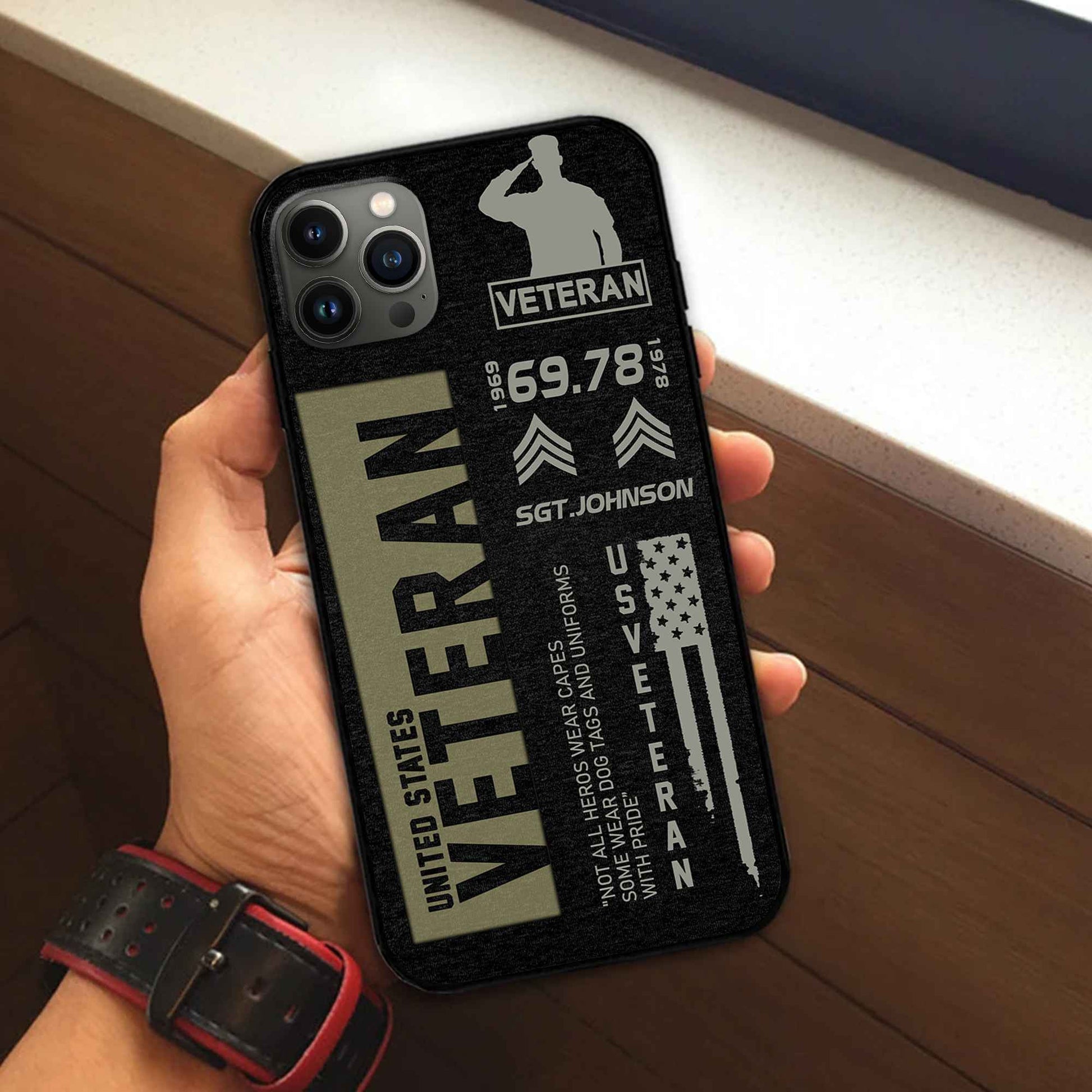 Premium US Veteran Phone Case VPVC503007, Custom Name, Rank, Year, Gifts For US Veteran, Best Gifts On Father's Day, Armed Forces Day, Independence Day, Veterans Day.