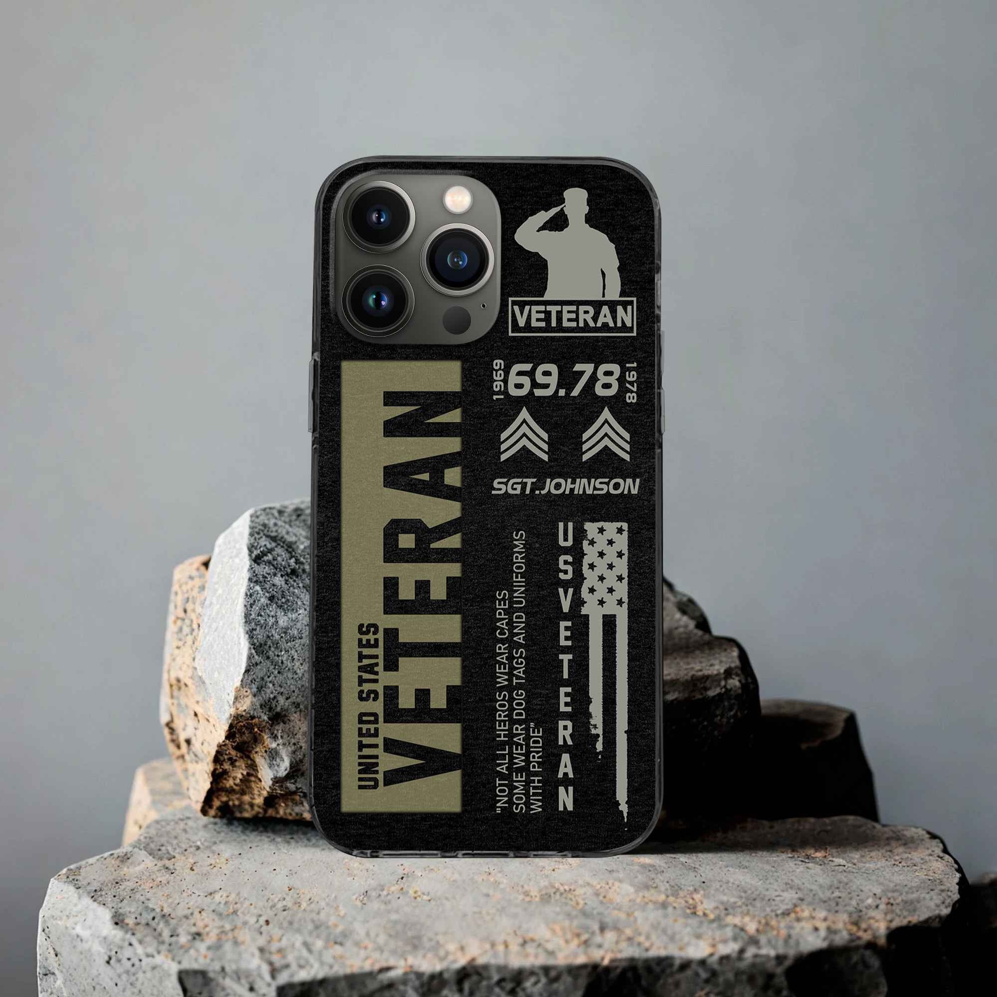 Premium US Veteran Phone Case VPVC503007, Custom Name, Rank, Year, Gifts For US Veteran, Best Gifts On Father's Day, Armed Forces Day, Independence Day, Veterans Day.