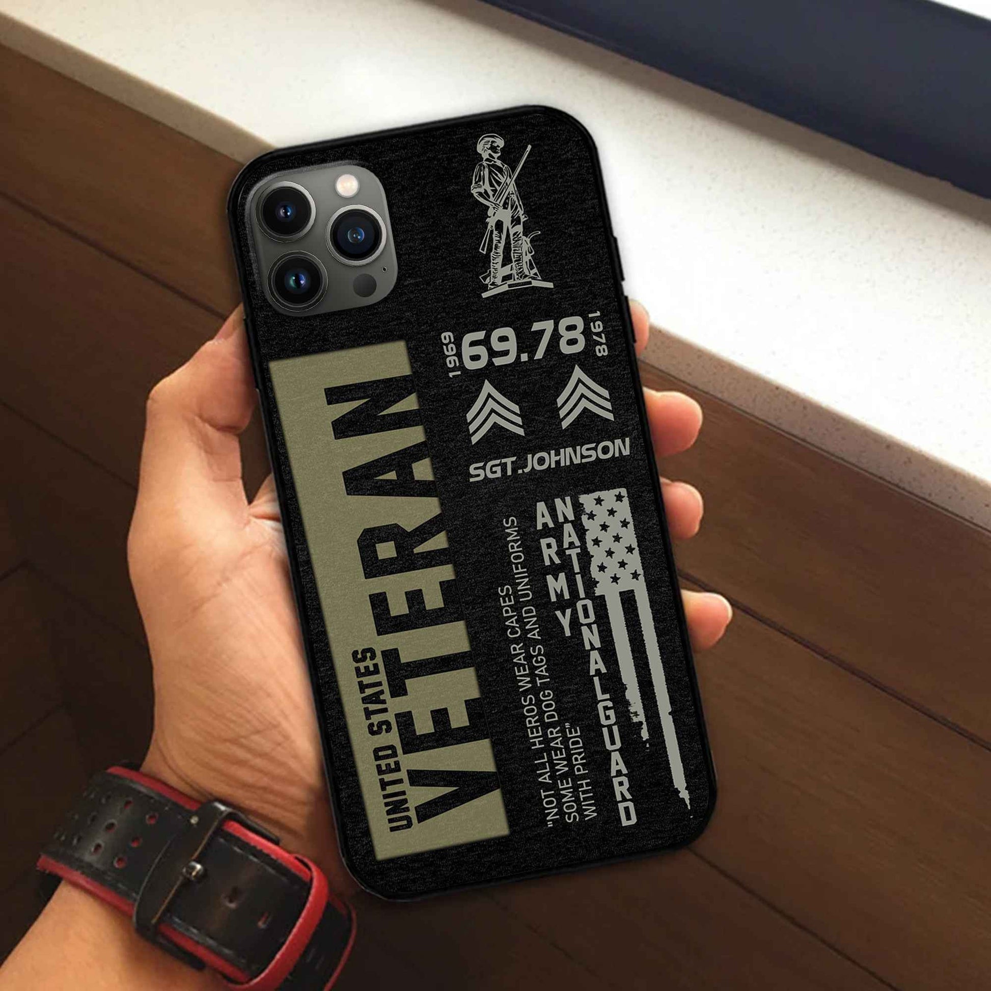 Premium US Army National Guard Phone Case VPVC503008, Custom Name, Rank, Year, Gifts For Army National Guard Veteran, Best Gifts On Father's Day, Armed Forces Day, Independence Day, Veterans Day.
