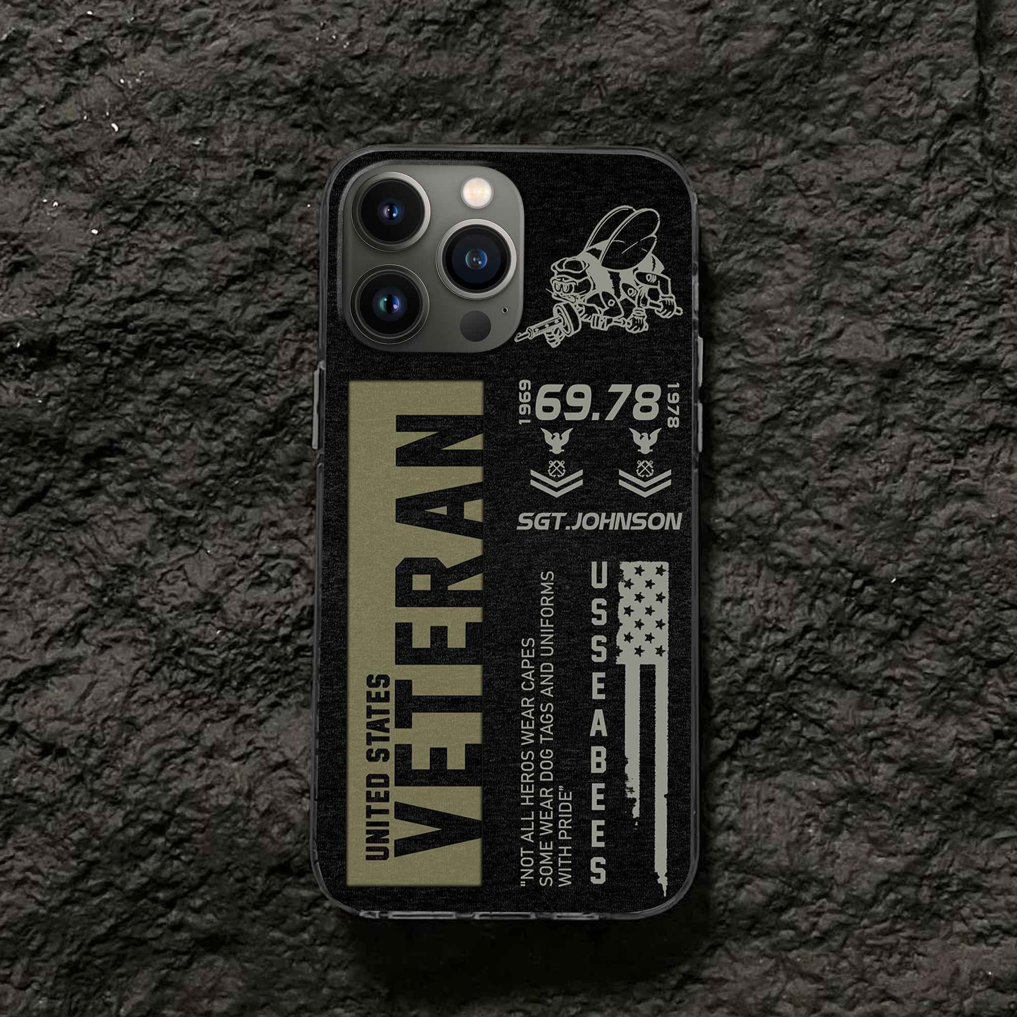 Premium US Seabees Phone Case VPVC503009, Custom Name, Rank, Year, Gifts For US Seabees, Best Gifts On Father's Day, Armed Forces Day, Independence Day, Veterans Day.