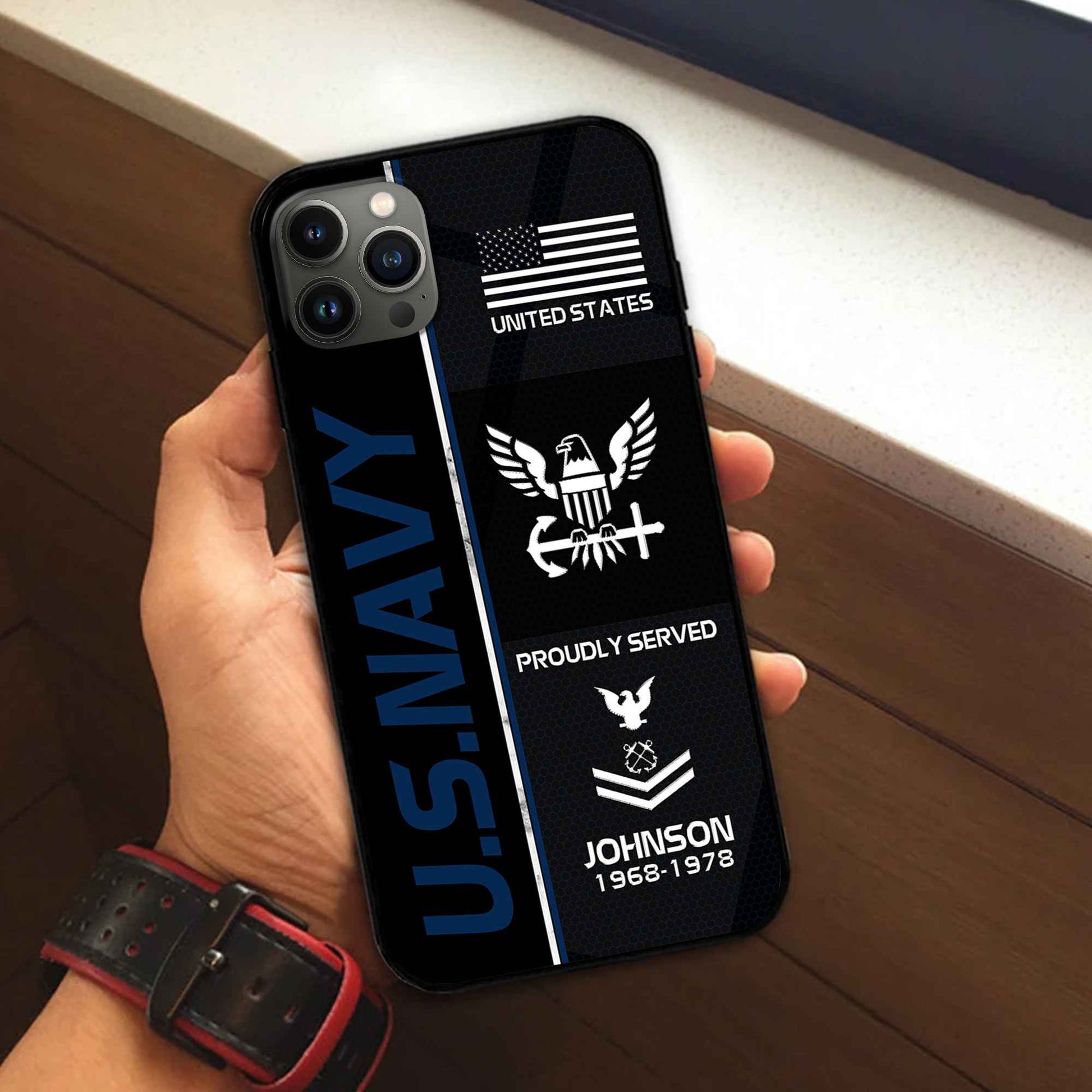 Premium Custom US Navy Phone Case VPVC503102, Gifts For Navy Veteran, Gifts For Dad, For Husband, Best Gifts On Father's Day, Armed Forces Day, Independence Day, Veterans Day.