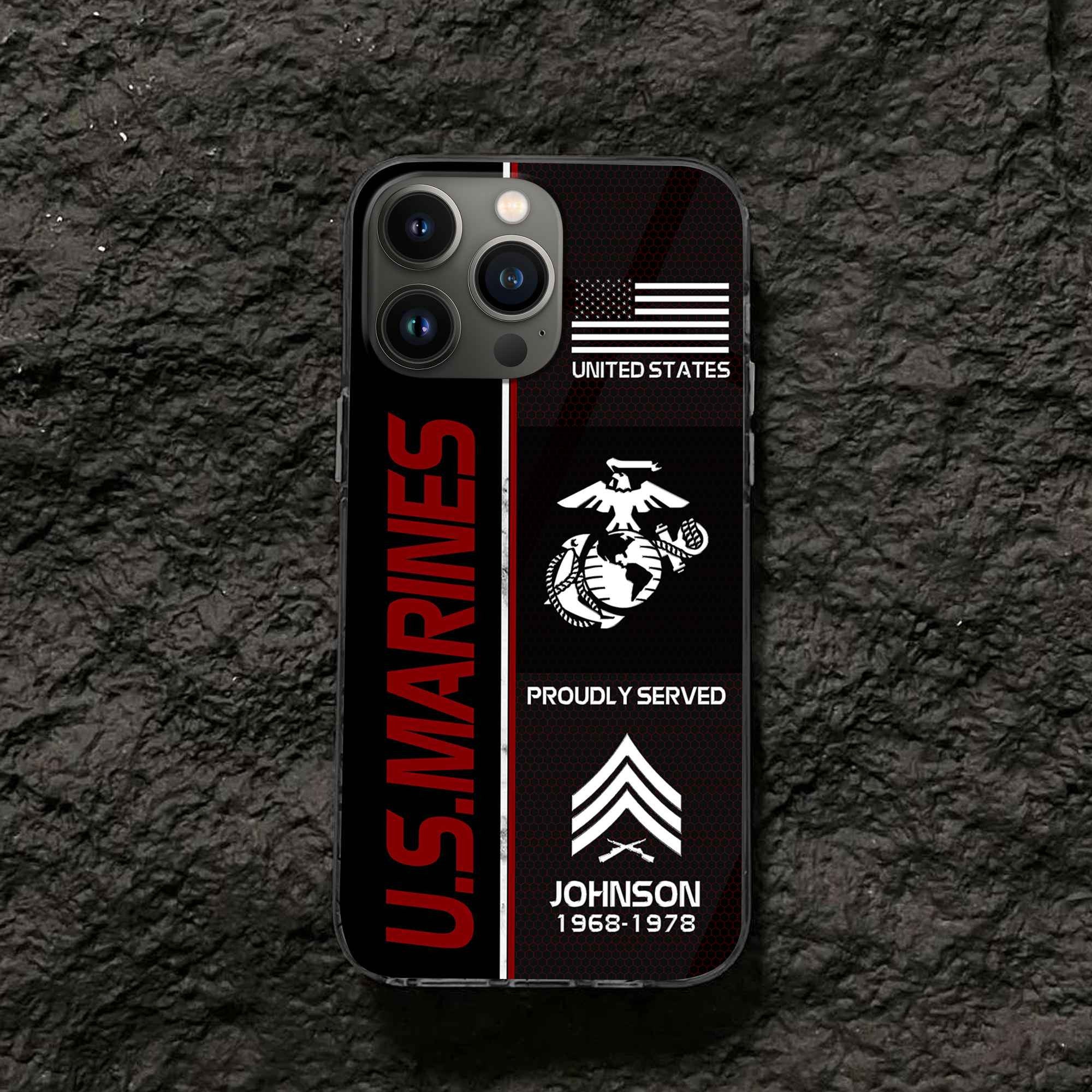 Premium Custom USMC Phone Case VPVC503103, Gifts For Marine Veteran, Gifts For Dad, For Husband, Best Gifts On Father's Day, Armed Forces Day, Independence Day, Veterans Day.