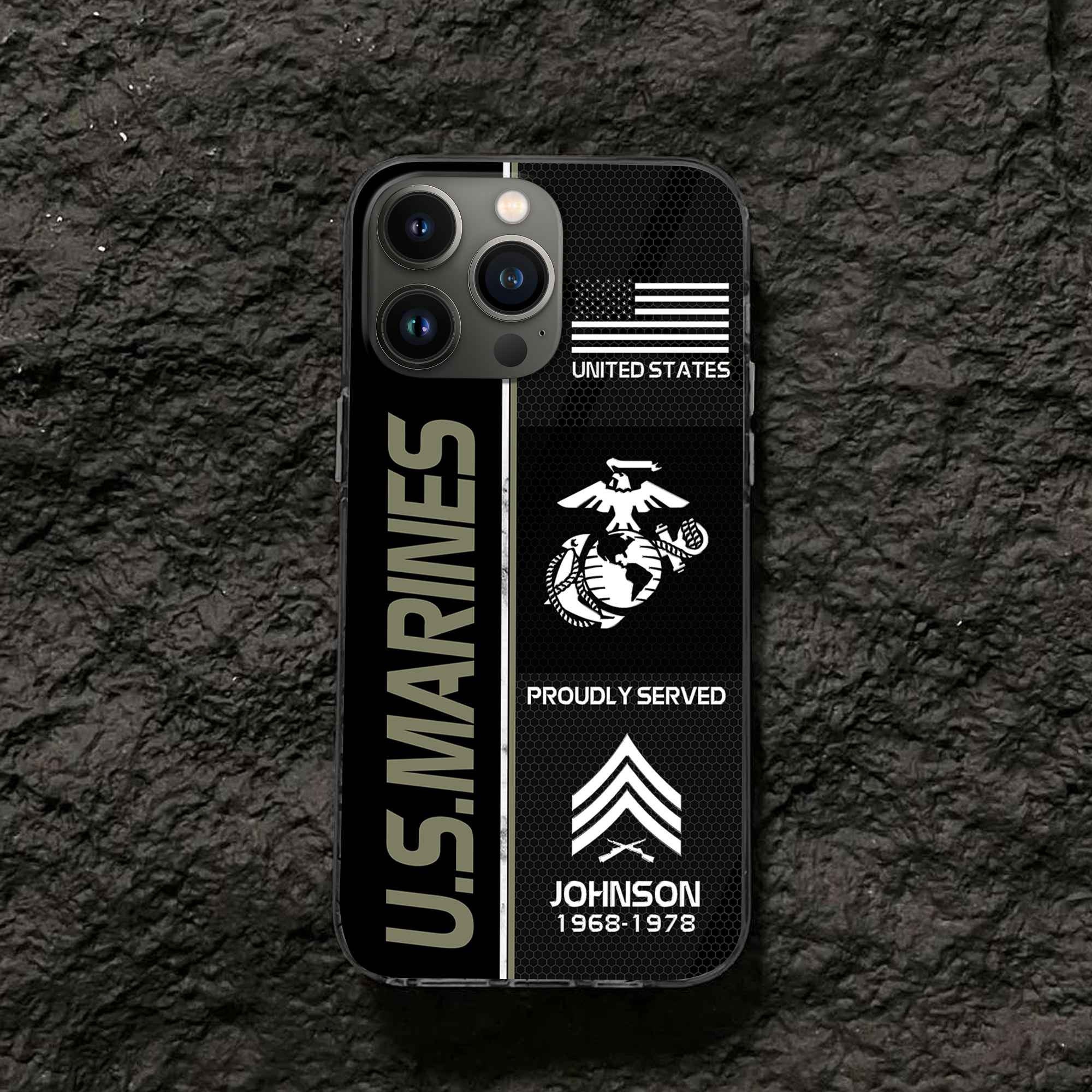 Premium Custom USMC Phone Case VPVC503111, Gifts For Marine Veteran, Gifts For Dad, For Husband, Best Gifts On Father's Day, Armed Forces Day, Independence Day, Veterans Day.