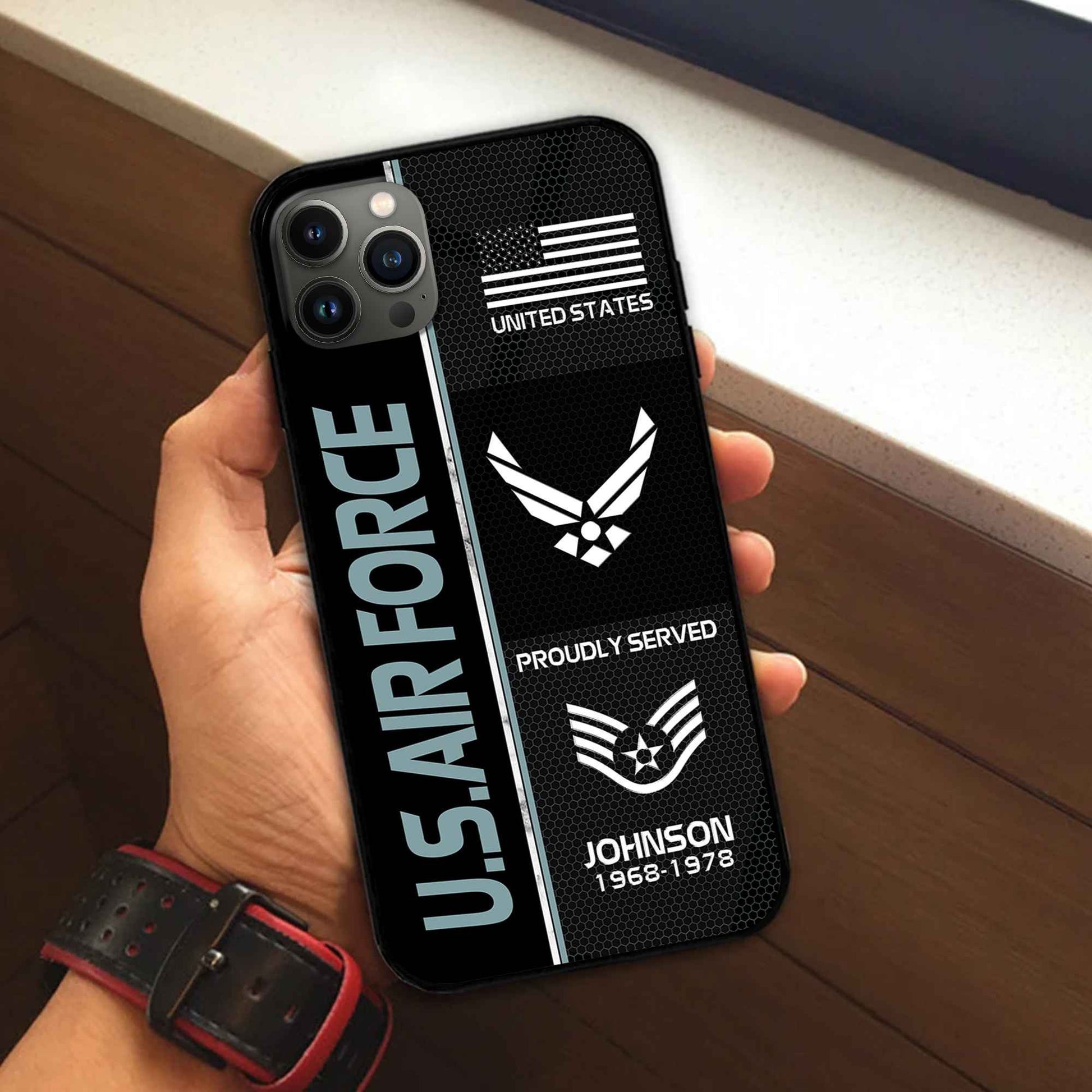 Premium Custom USAF Phone Case VPVC503104, Gifts For Air Force Veteran, Gifts For Dad, For Husband, Best Gifts On Father's Day, Armed Forces Day, Independence Day, Veterans Day.