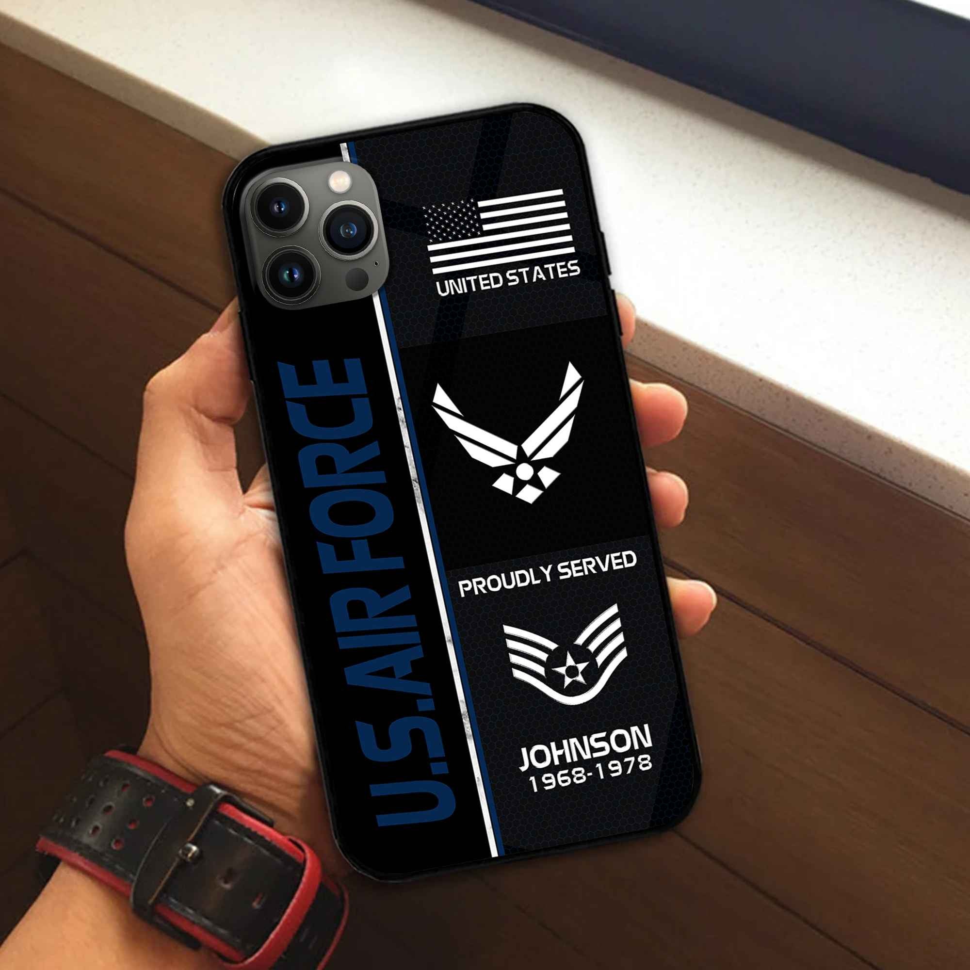 Premium Custom USAF Phone Case VPVC503112, Gifts For Air Force Veteran, Gifts For Dad, For Husband, Best Gifts On Father's Day, Armed Forces Day, Independence Day, Veterans Day.