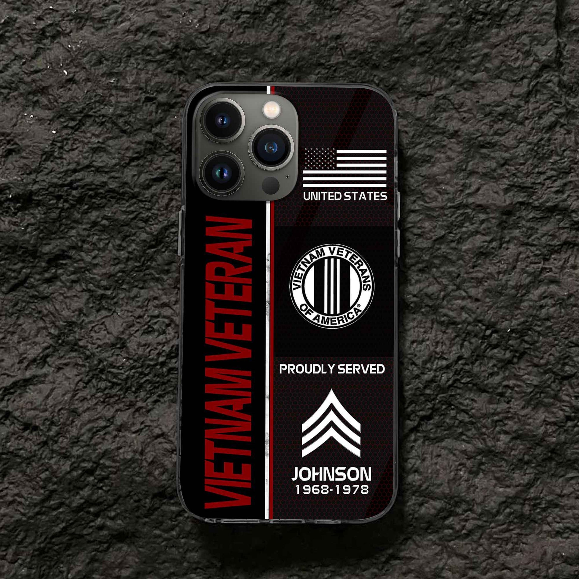 Premium Custom Vietnam Veteran Phone Case VPVC503106, Gifts For Vietnam Veteran, Gifts For Dad, For Husband, Best Gifts On Father's Day, Armed Forces Day, Independence Day, Veterans Day.