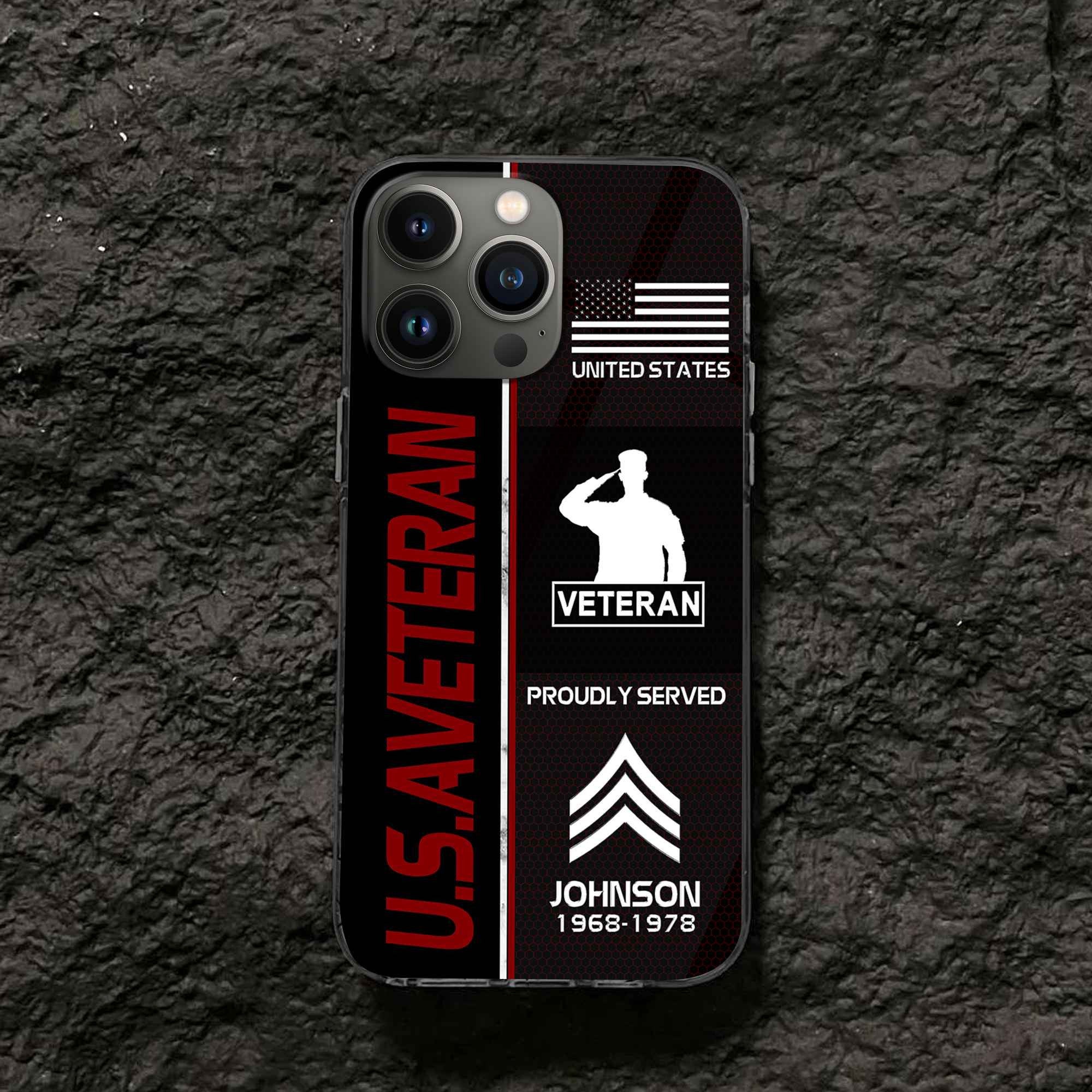 Premium Custom US Veteran Phone Case VPVC503107, Gifts For US Veteran, Gifts For Dad, For Husband, Best Gifts On Father's Day, Armed Forces Day, Independence Day, Veterans Day.