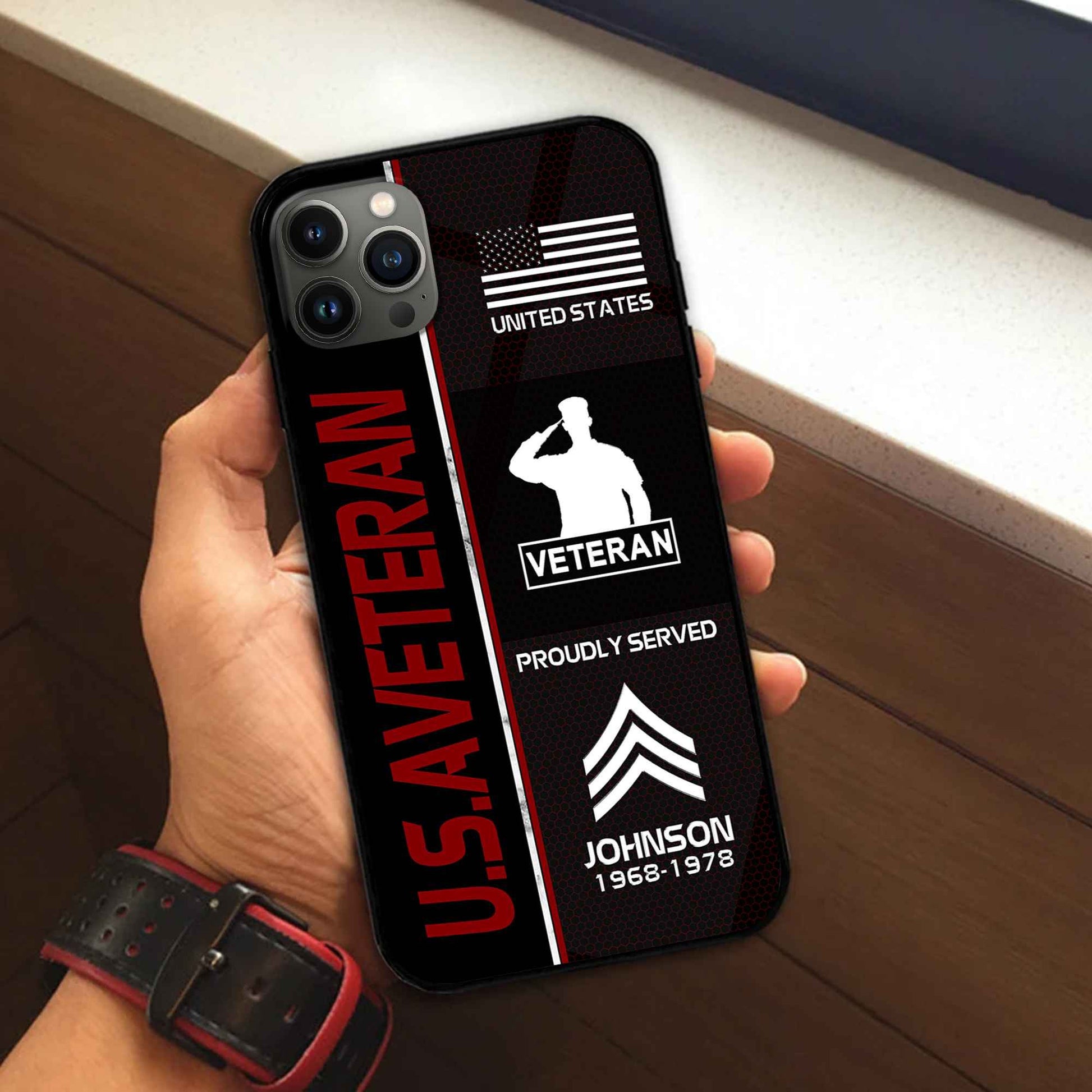 Premium Custom US Veteran Phone Case VPVC503107, Gifts For US Veteran, Gifts For Dad, For Husband, Best Gifts On Father's Day, Armed Forces Day, Independence Day, Veterans Day.