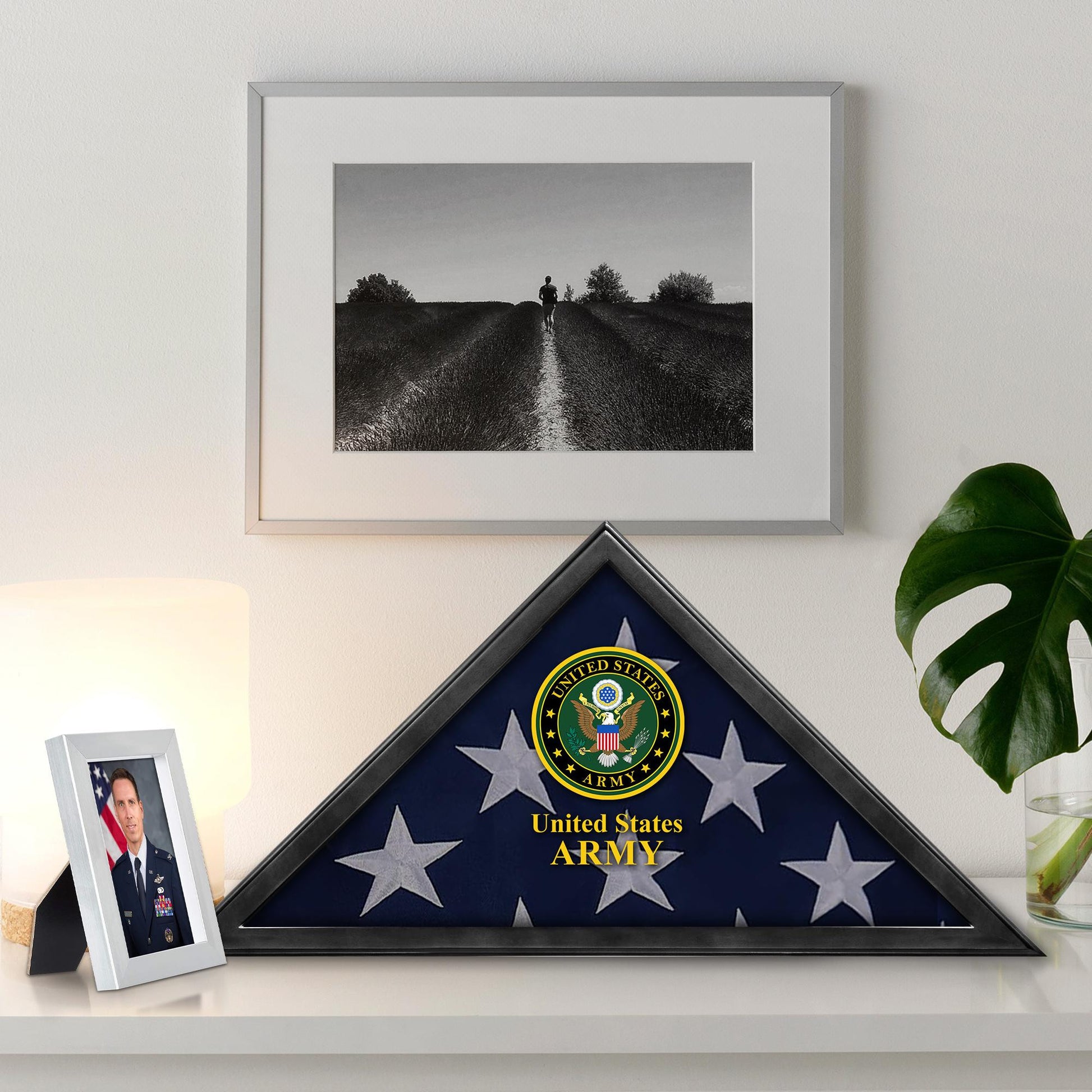 Premium Flag Case BPVC210303, Black Flag Box for American Veteran Flag 9.5 X 5 Feet, Flag Display Case for Burial, Flag Wall Mounted, Flag to Display Folded