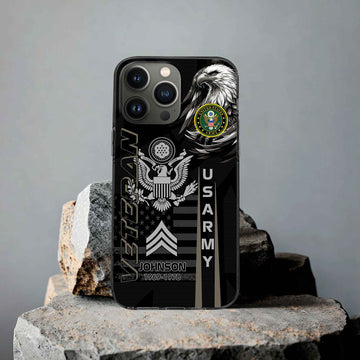 Unique Custom Name, Rank, Year US Army Phone Case VPVC503210, Gifts For Army Veteran, Gifts For Dad, For Husband, Best Gifts On Father's Day, Independence Day, Veterans Day.