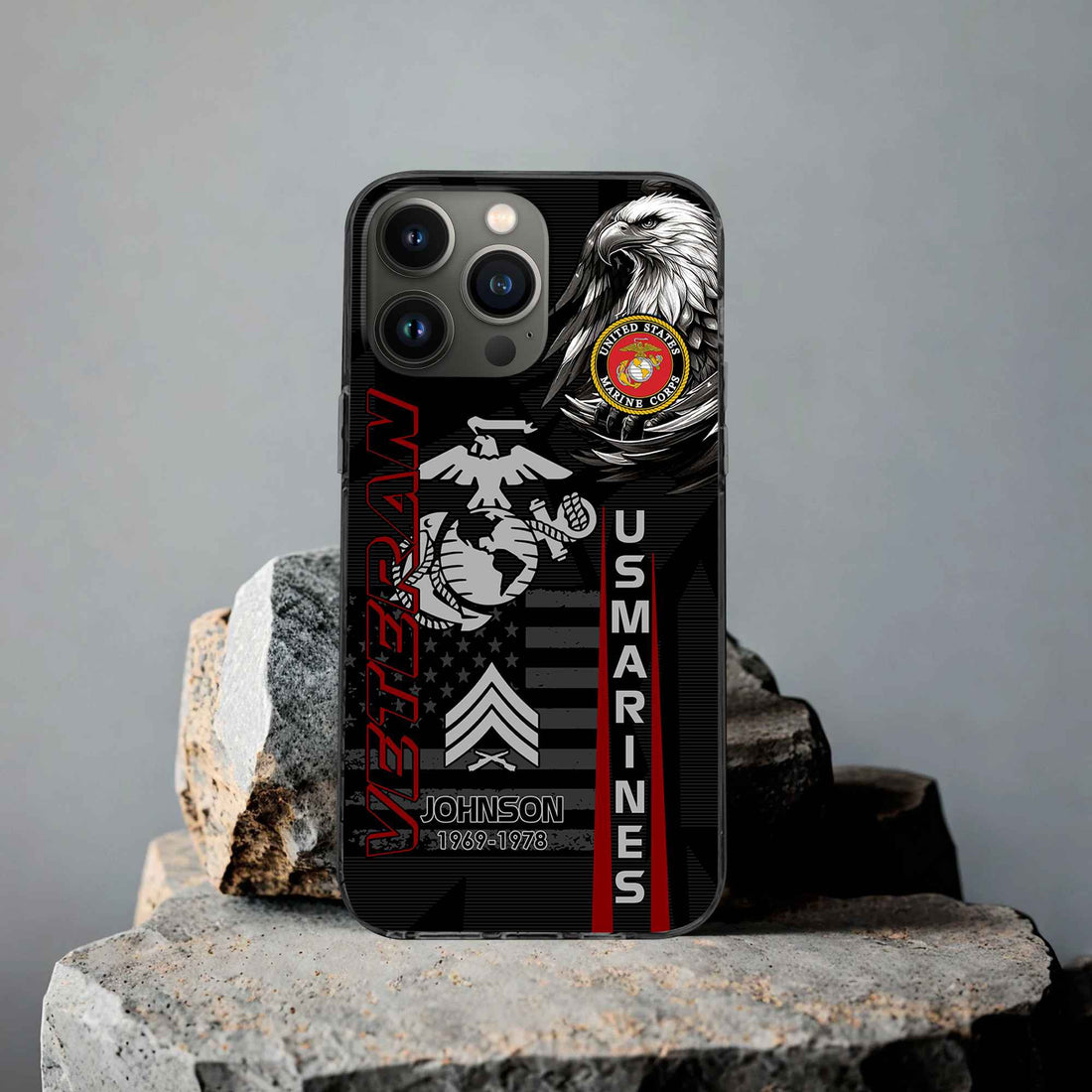 Unique Custom Name, Rank, Year USMC Phone Case VPVC503203, Gifts For Marine Veteran, Gifts For Dad, For Husband, Best Gifts On Father's Day, Independence Day, Veterans Day.