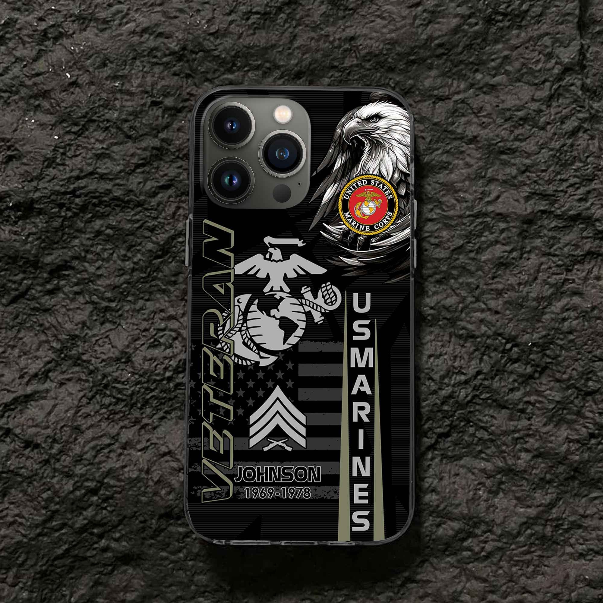 Unique Custom Name, Rank, Year USMC Phone Case VPVC503211, Gifts For Marine Veteran, Gifts For Dad, For Husband, Best Gifts On Father's Day, Independence Day, Veterans Day.
