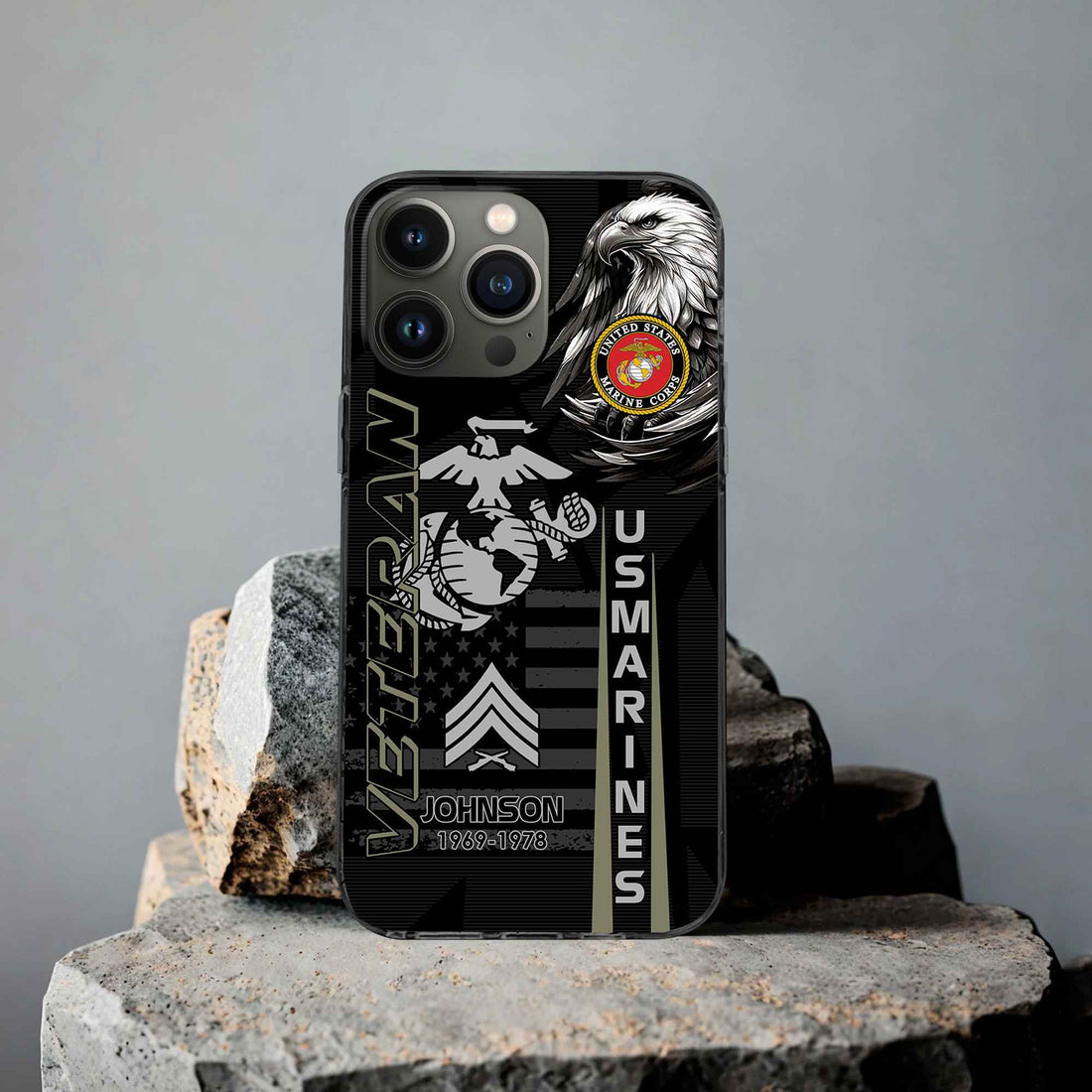 Unique Custom Name, Rank, Year USMC Phone Case VPVC503211, Gifts For Marine Veteran, Gifts For Dad, For Husband, Best Gifts On Father's Day, Independence Day, Veterans Day.